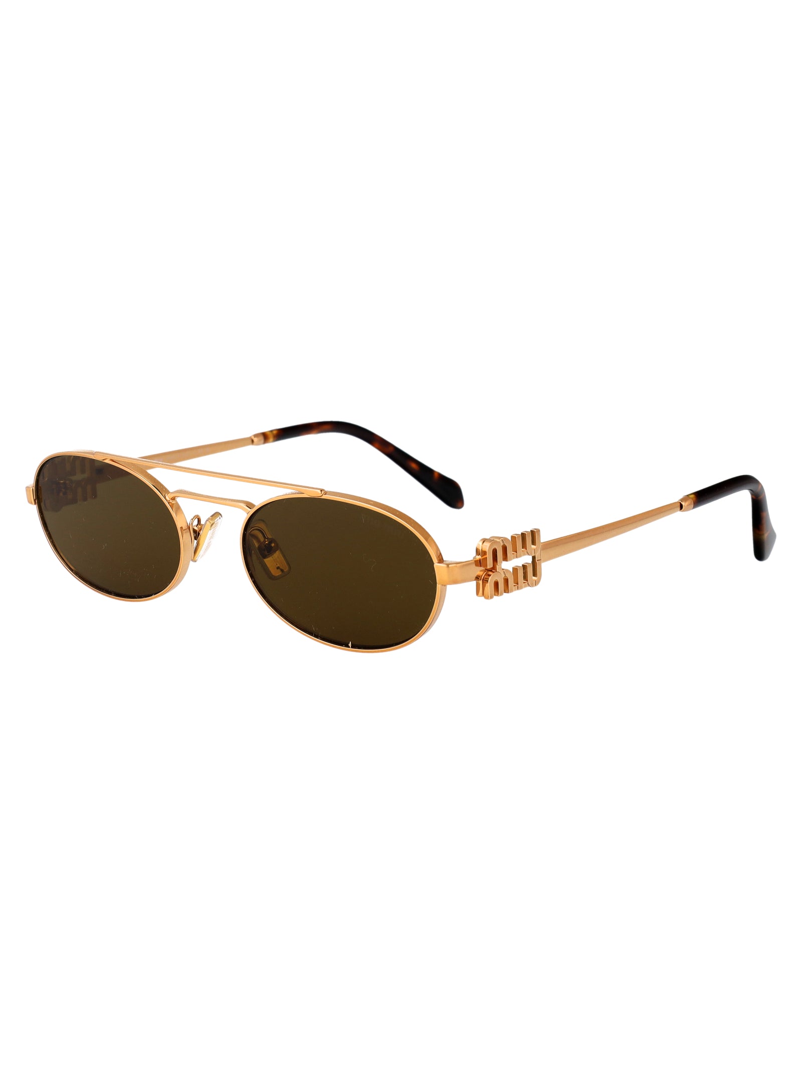 MIU MIU Chic Metallic-Toned Sunglasses - Women’s Accessory
