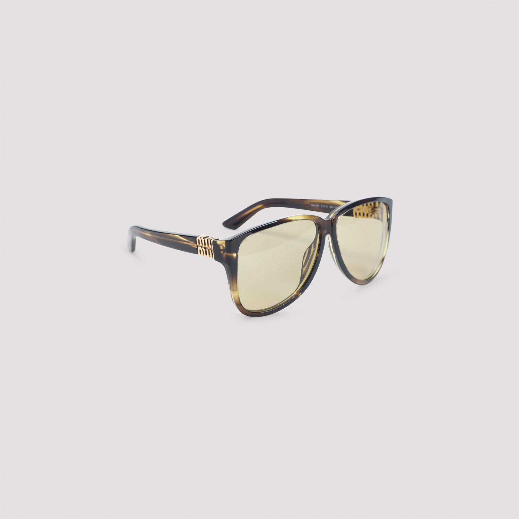 MIU MIU Striated Ombre Acetate Aviator Sunglasses