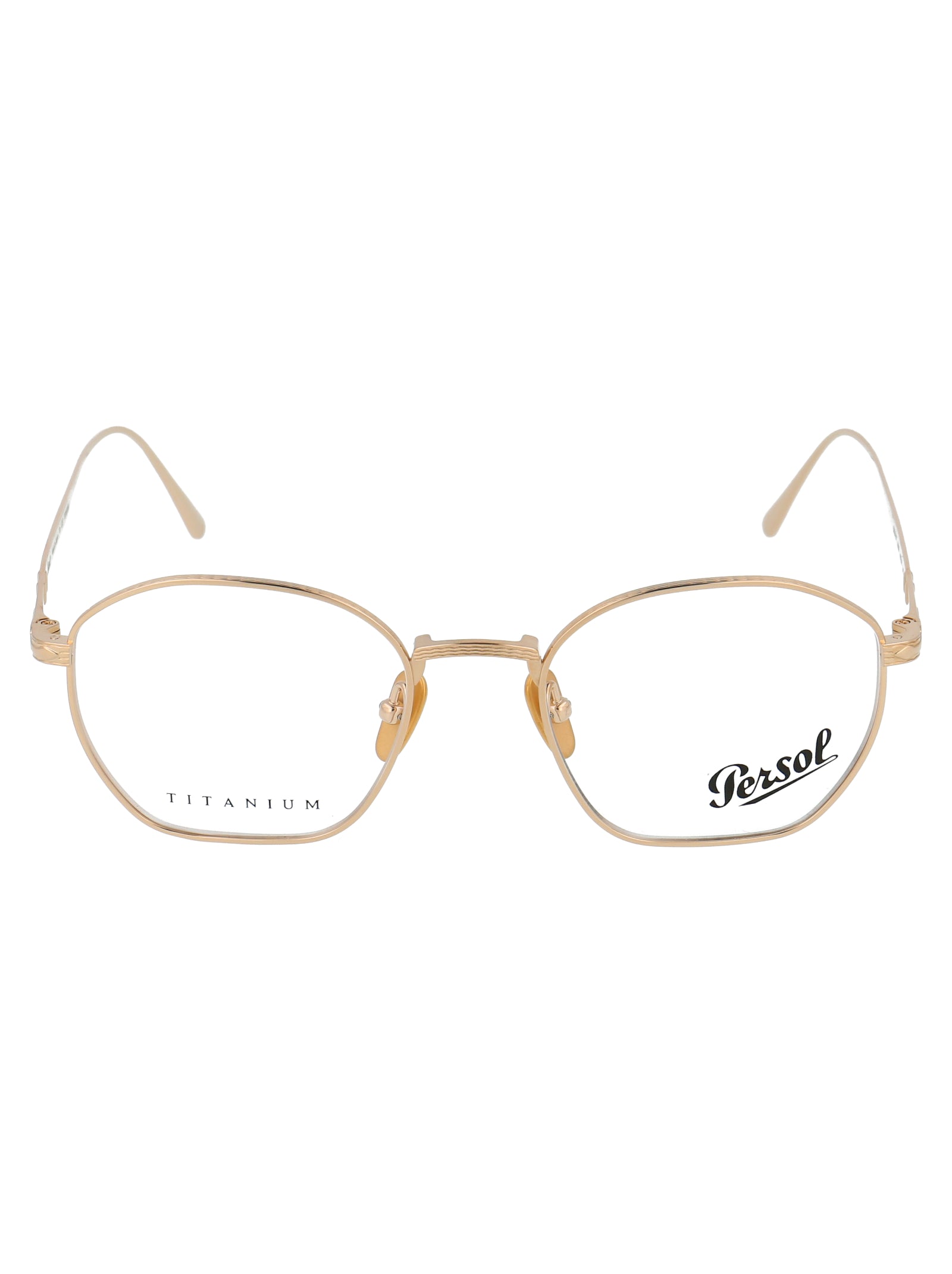 PERSOL Gold Titanium Unisex Optical Glasses