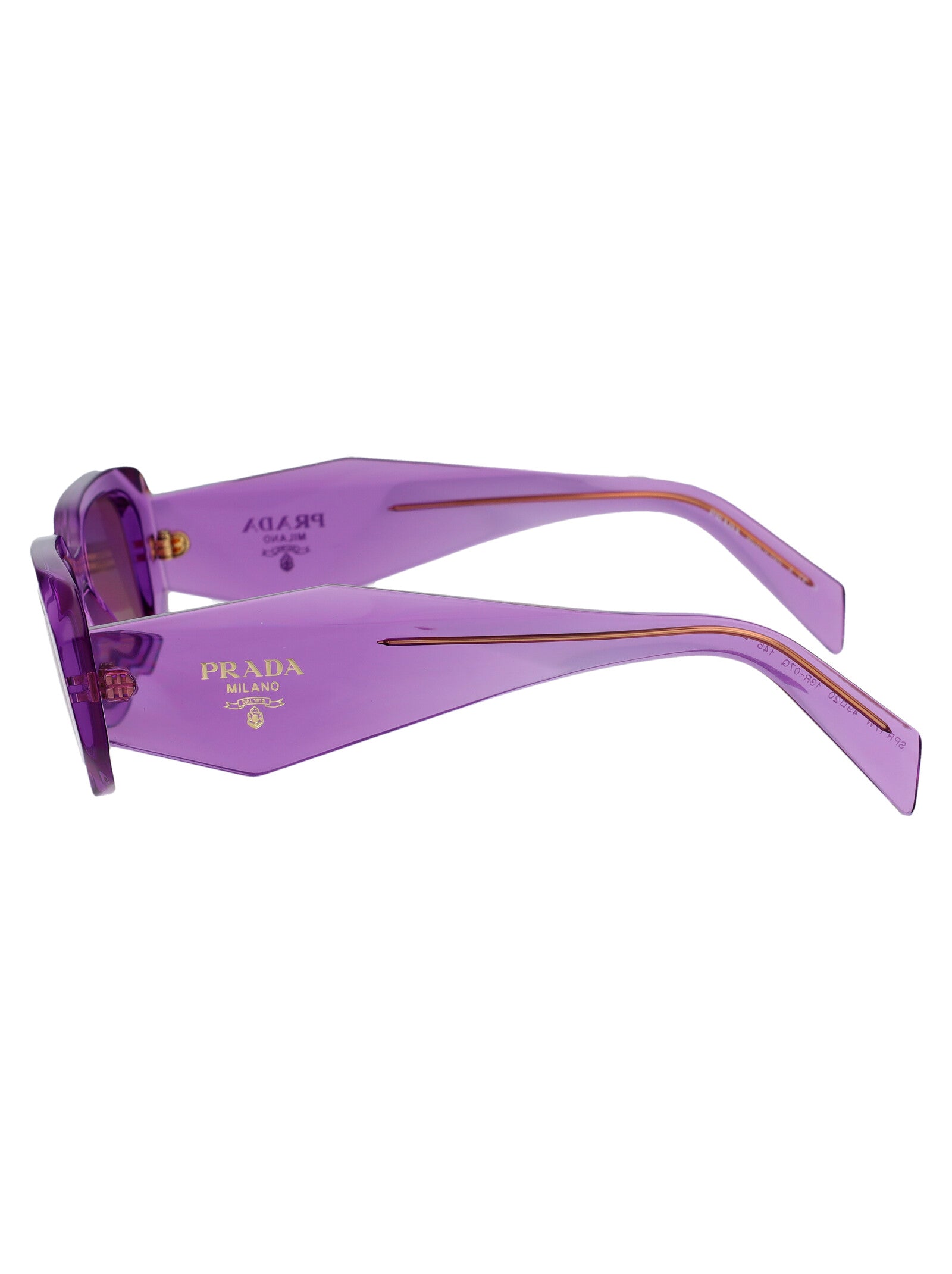 PRADA Acetate Transparent Amethyst Women's Sunglasses