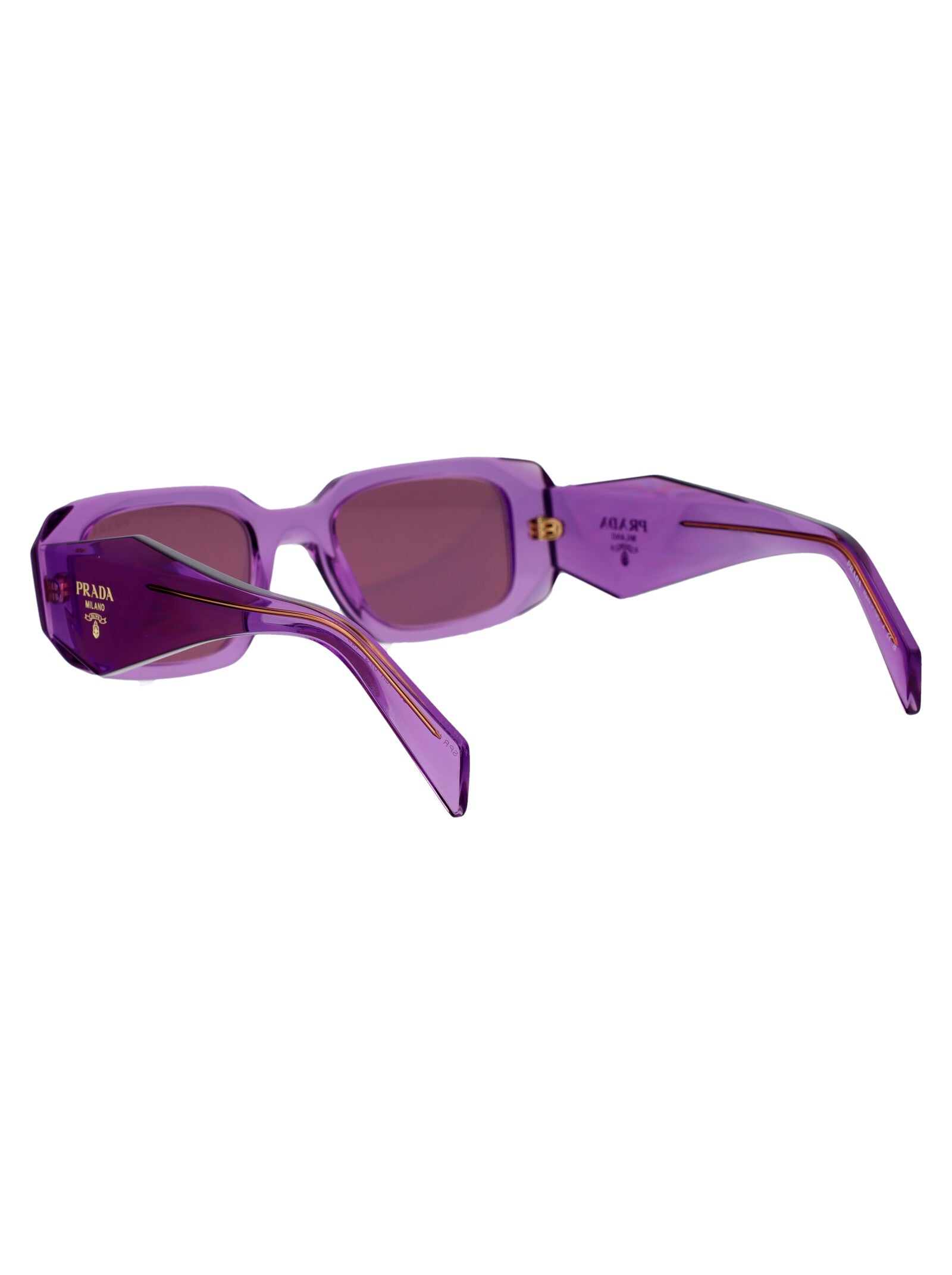 PRADA Acetate Transparent Amethyst Women's Sunglasses