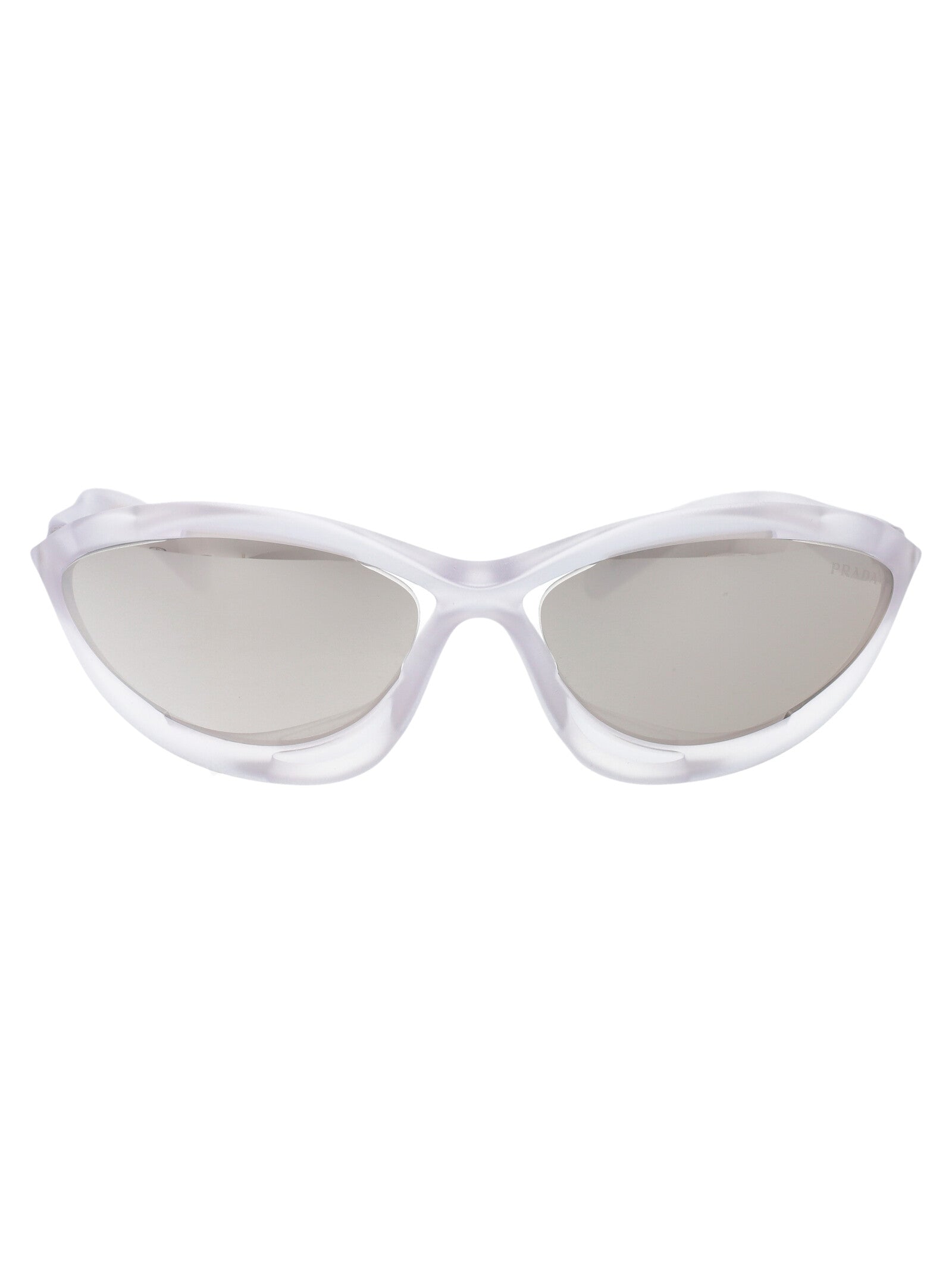 PRADA Frosted Crystal Nylon Sunglasses