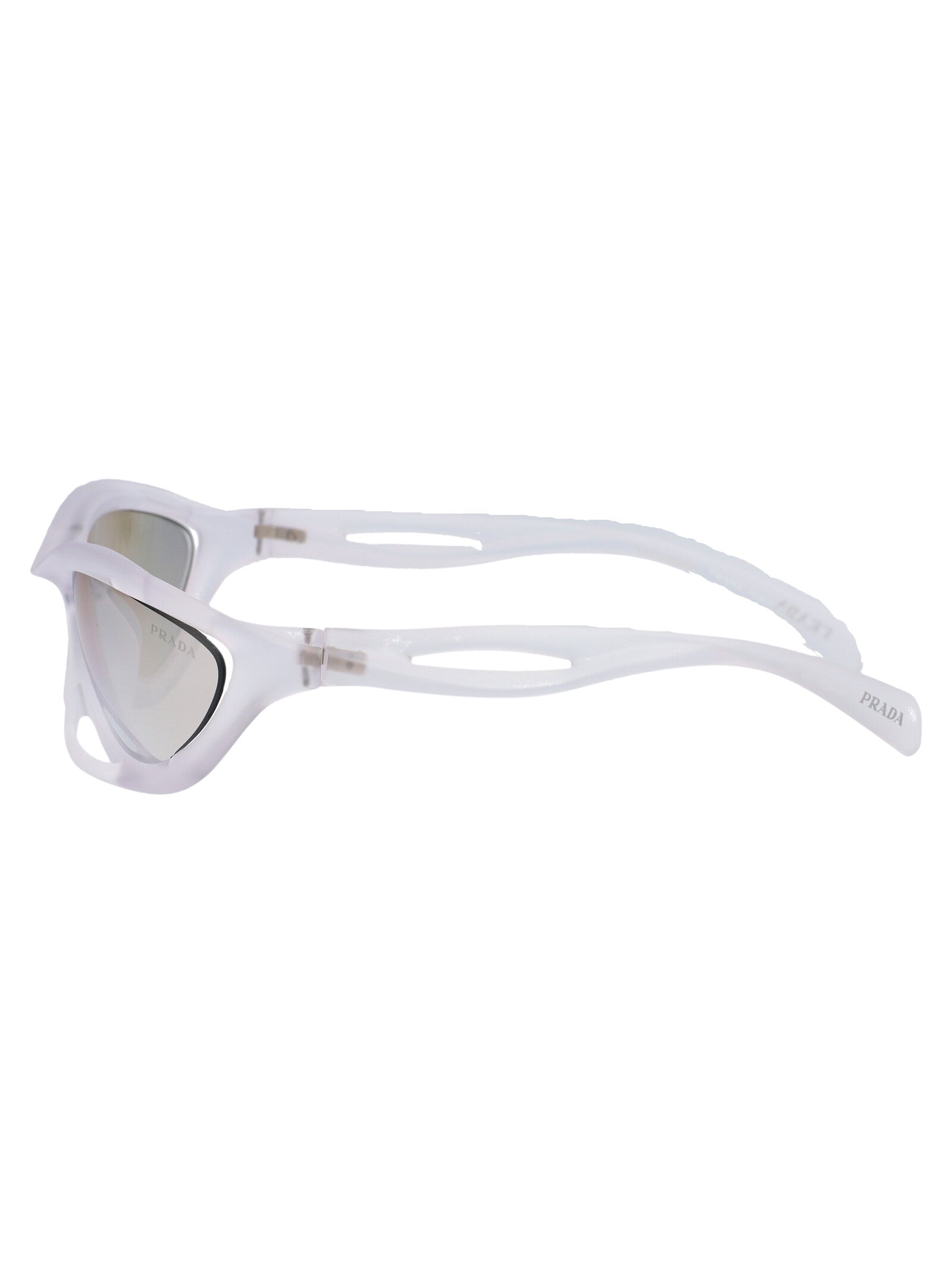 PRADA Frosted Crystal Nylon Sunglasses