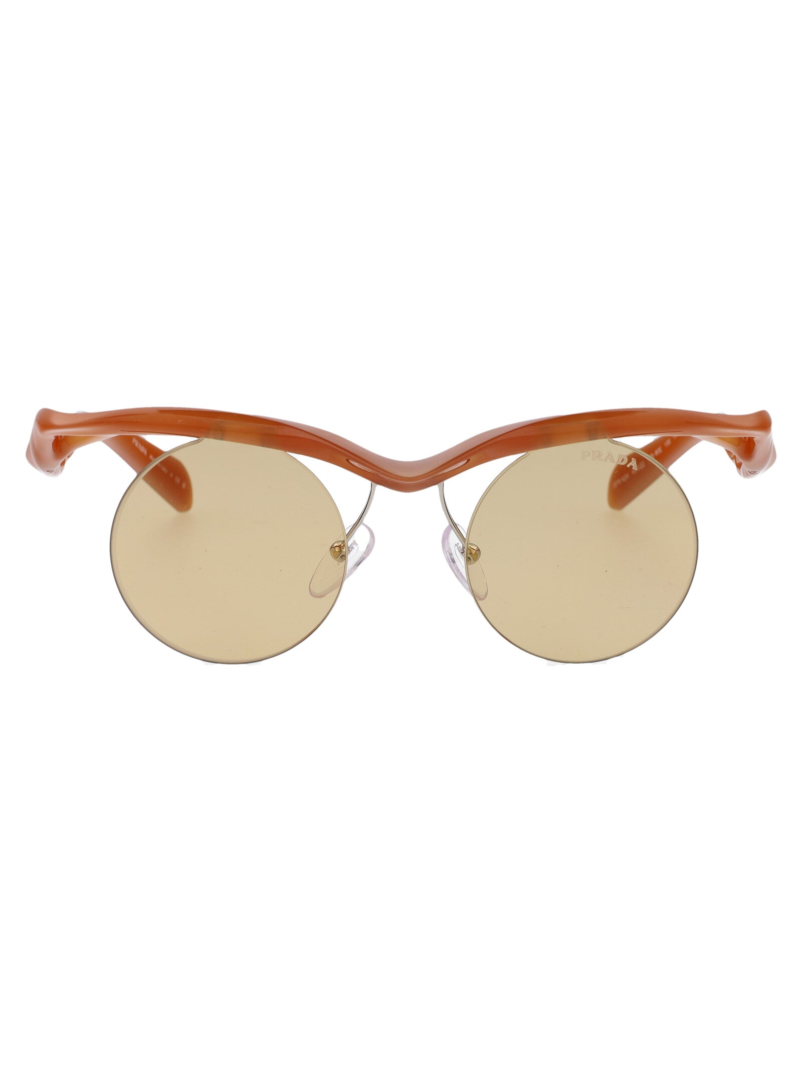 PRADA Injected Opal Cognac Women's Sunglasses