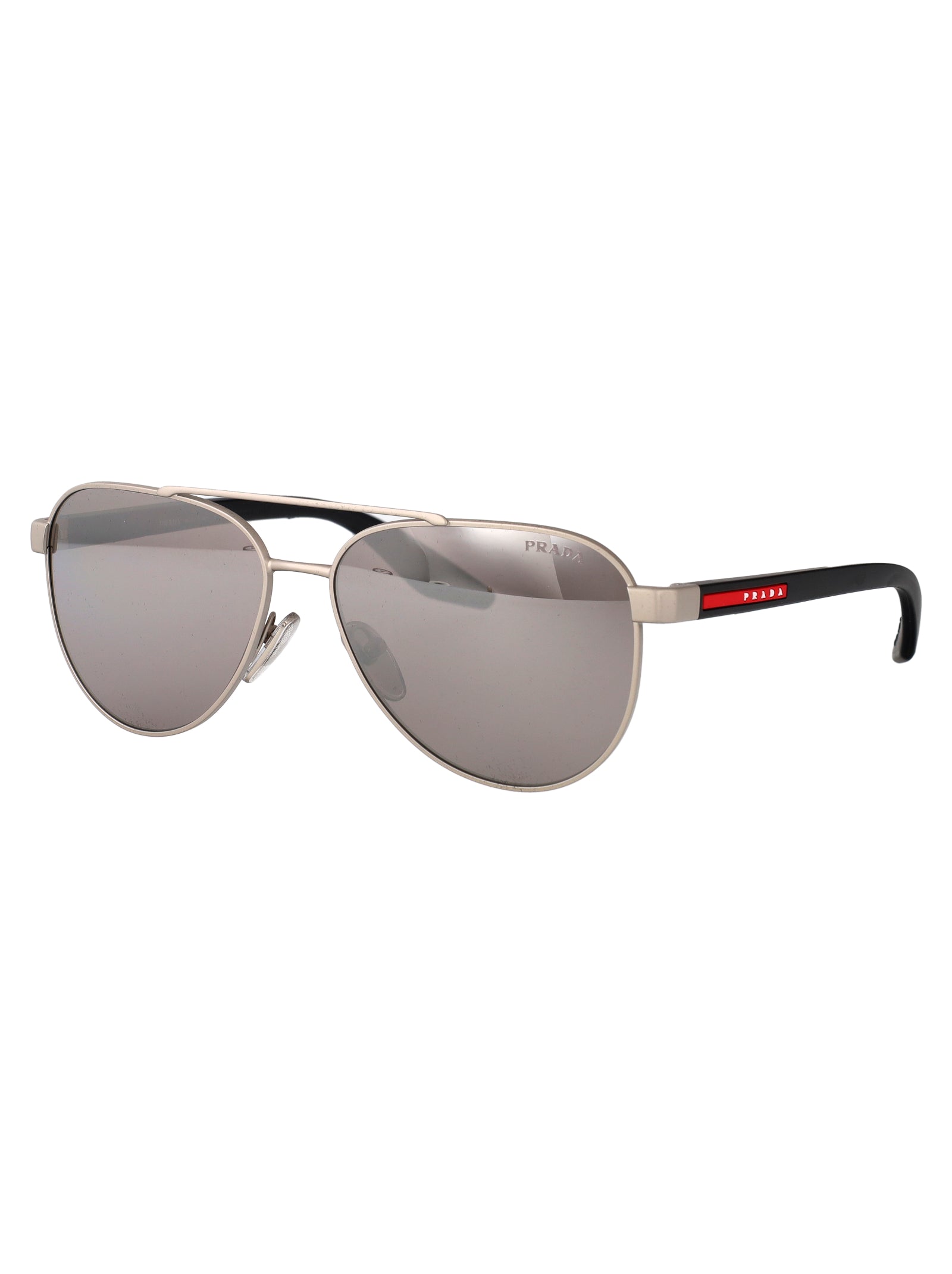 PRADA LINEA ROSSA Matte Metal Sunglasses for Men