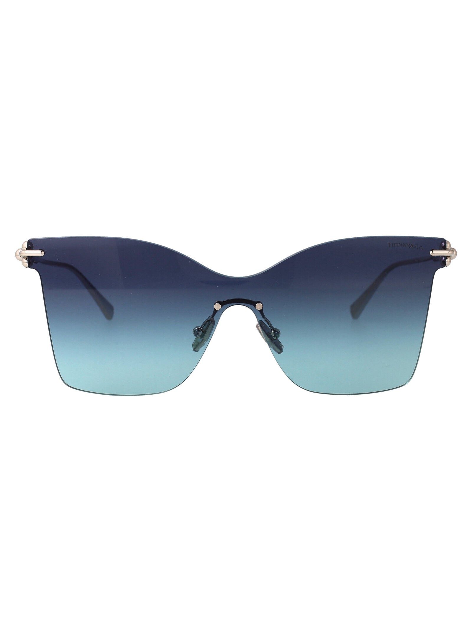 TIFFANY & CO Chic Gold Plated Metal Sunglasses for Women