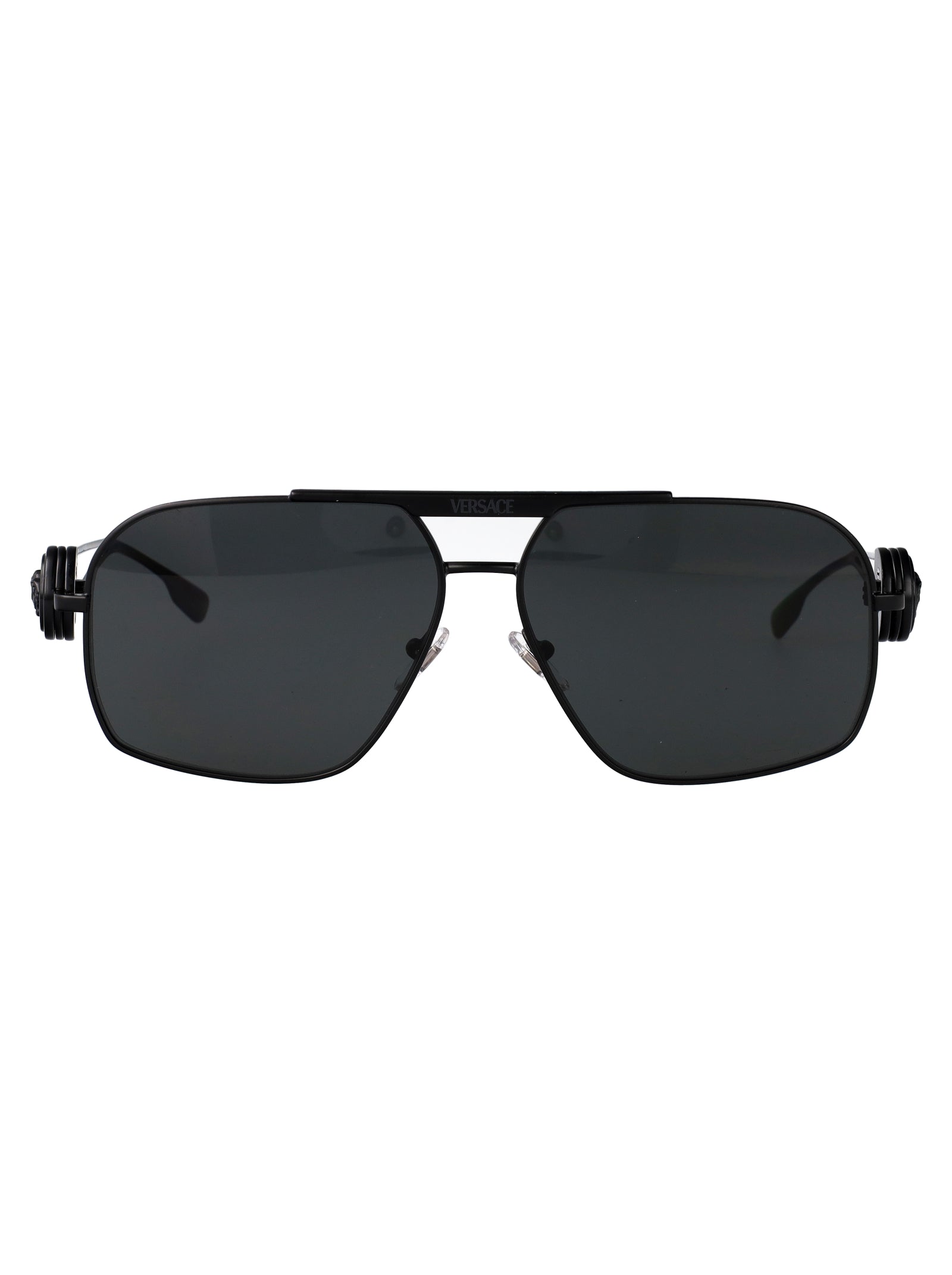 VERSACE Men's Matte Steel Sunglasses