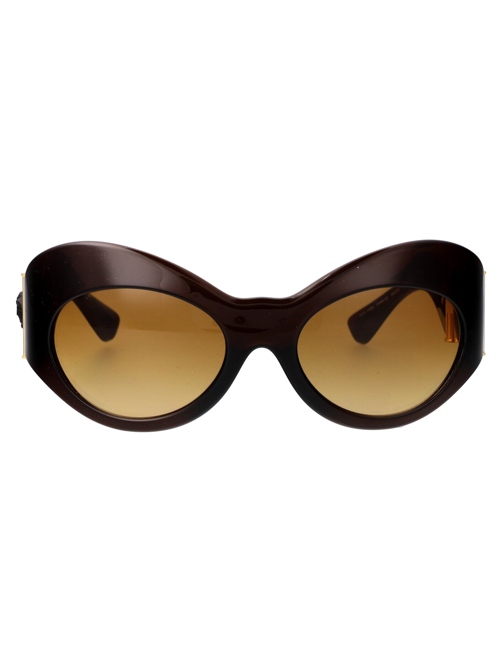 VERSACE Injected Transparent Brown Sunglasses for Women