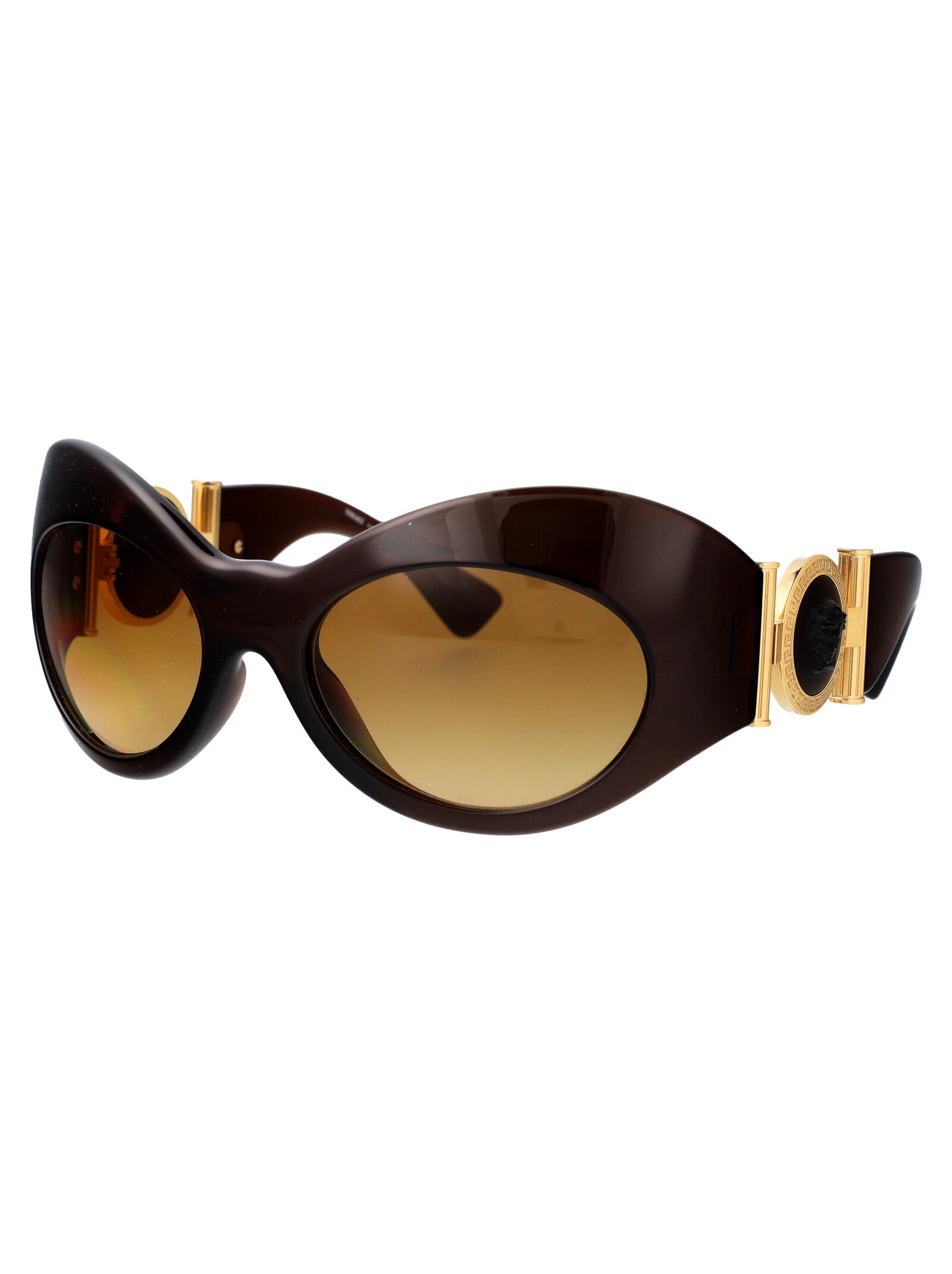 VERSACE Injected Transparent Brown Sunglasses for Women