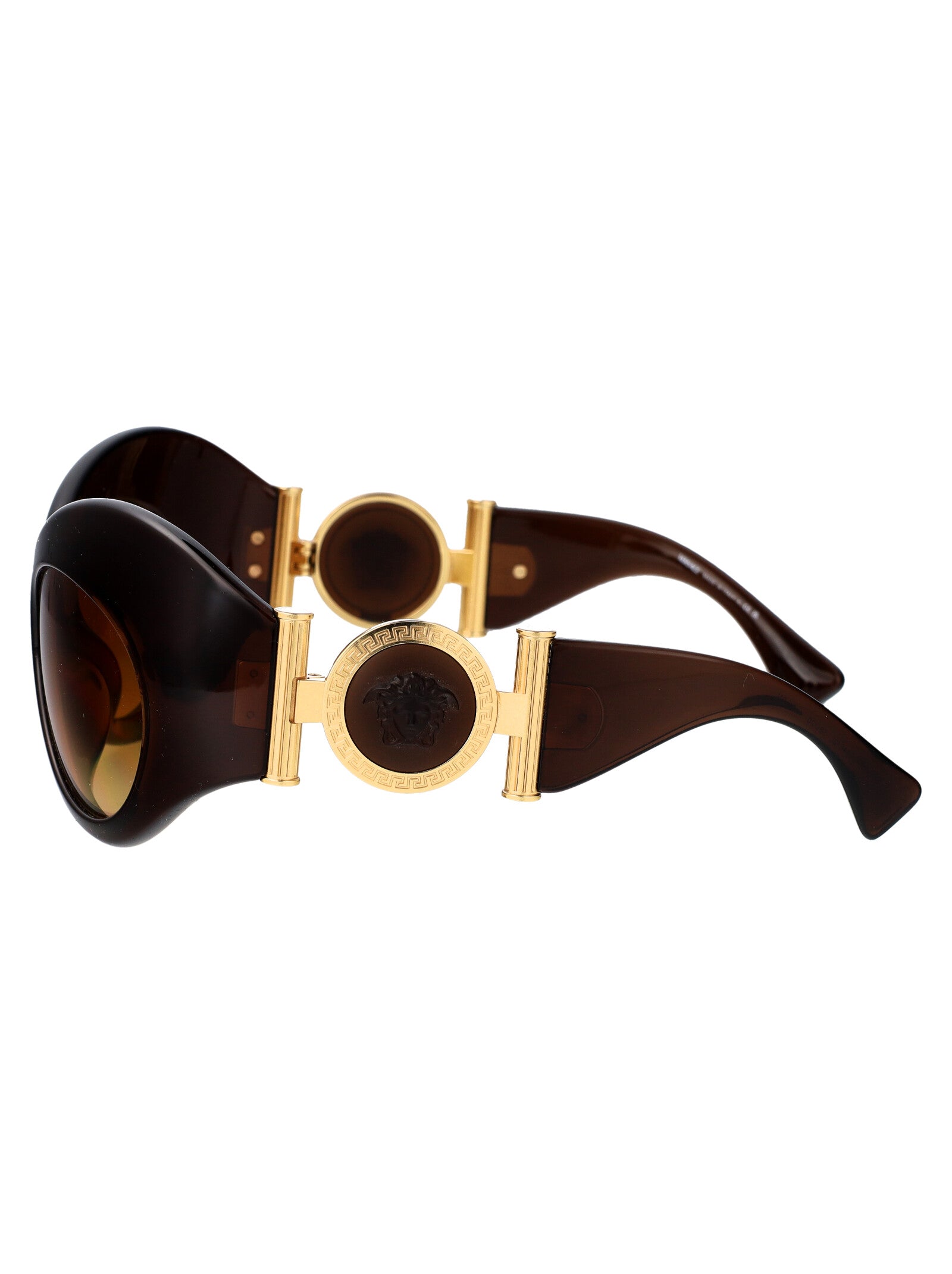 VERSACE Injected Transparent Brown Sunglasses for Women