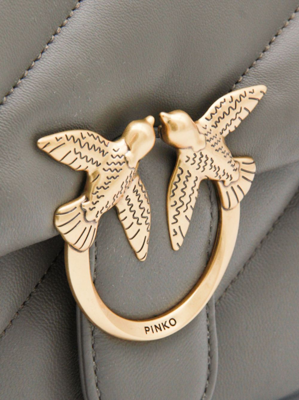 PINKO Quilted Leather Handbag with Chain Strap