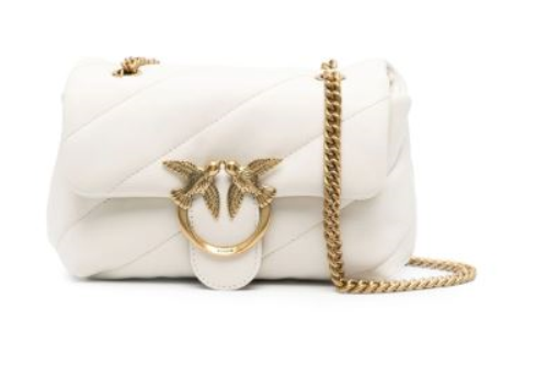 PINKO Premium 100% Leather Handbag with Signature Buckle - Mini Size