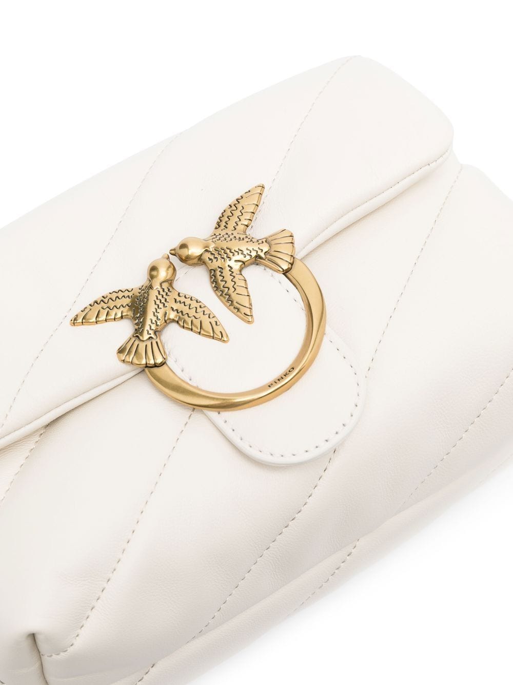 PINKO Premium 100% Leather Handbag with Signature Buckle - Mini Size