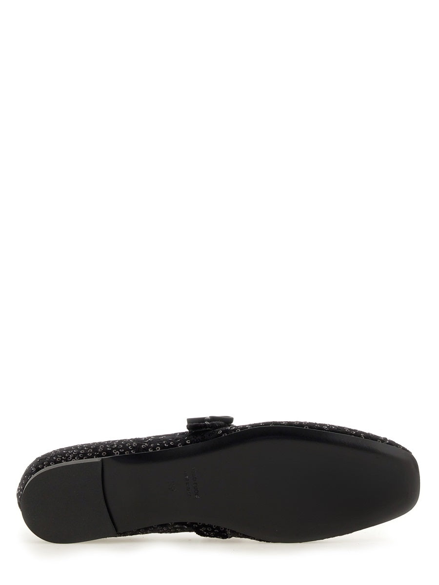 ROBERTO FESTA Ballet-Inspired Rhinestone Flats