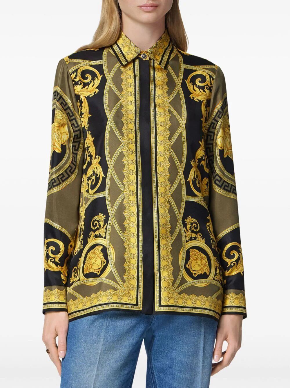 VERSACE Printed Silk Shirt - FW24 Collection