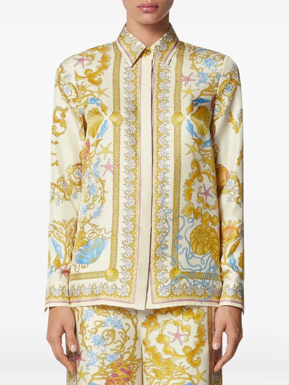 VERSACE Underwater Baroque Silk Shirt