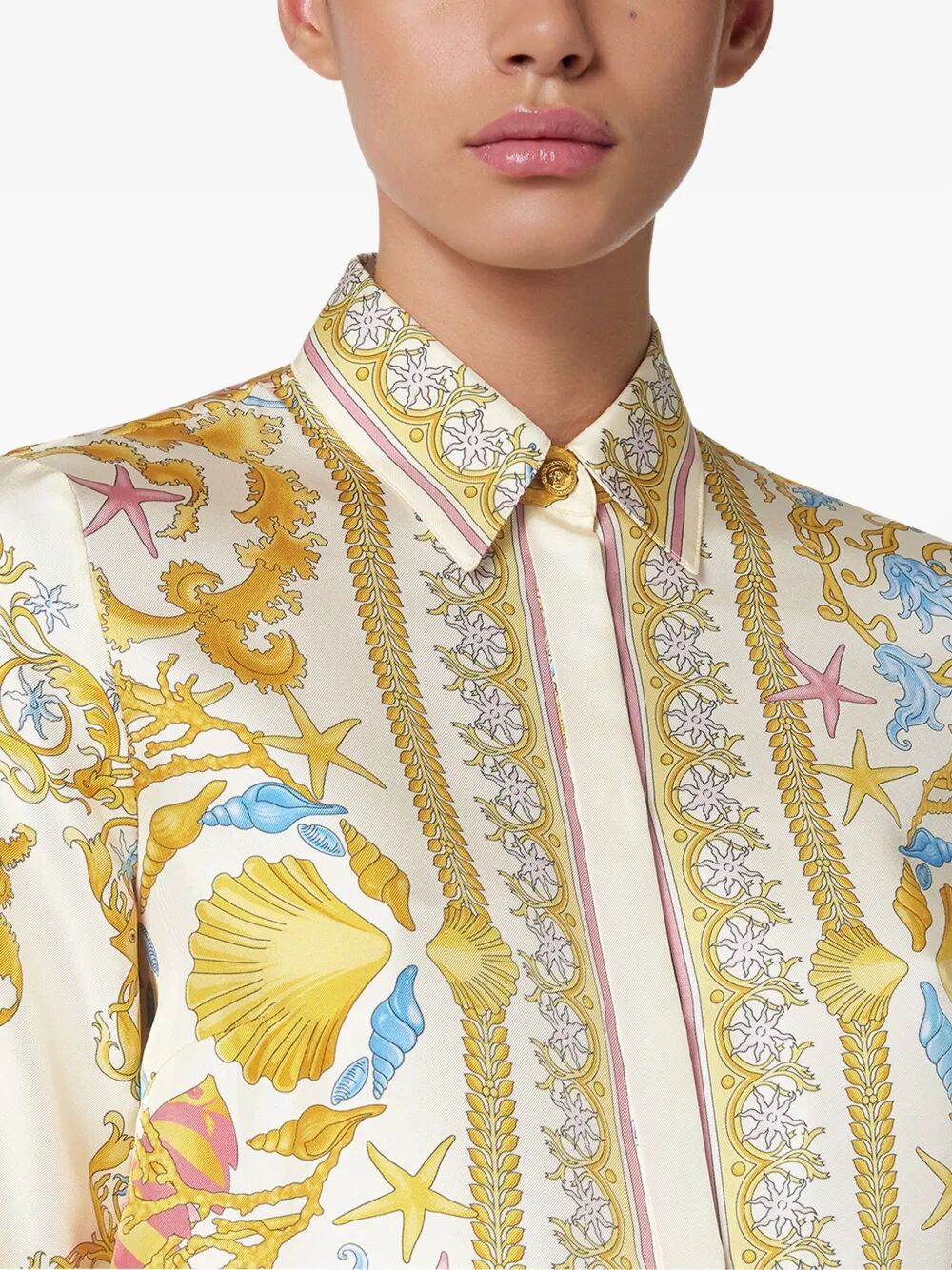 VERSACE Underwater Baroque Silk Shirt