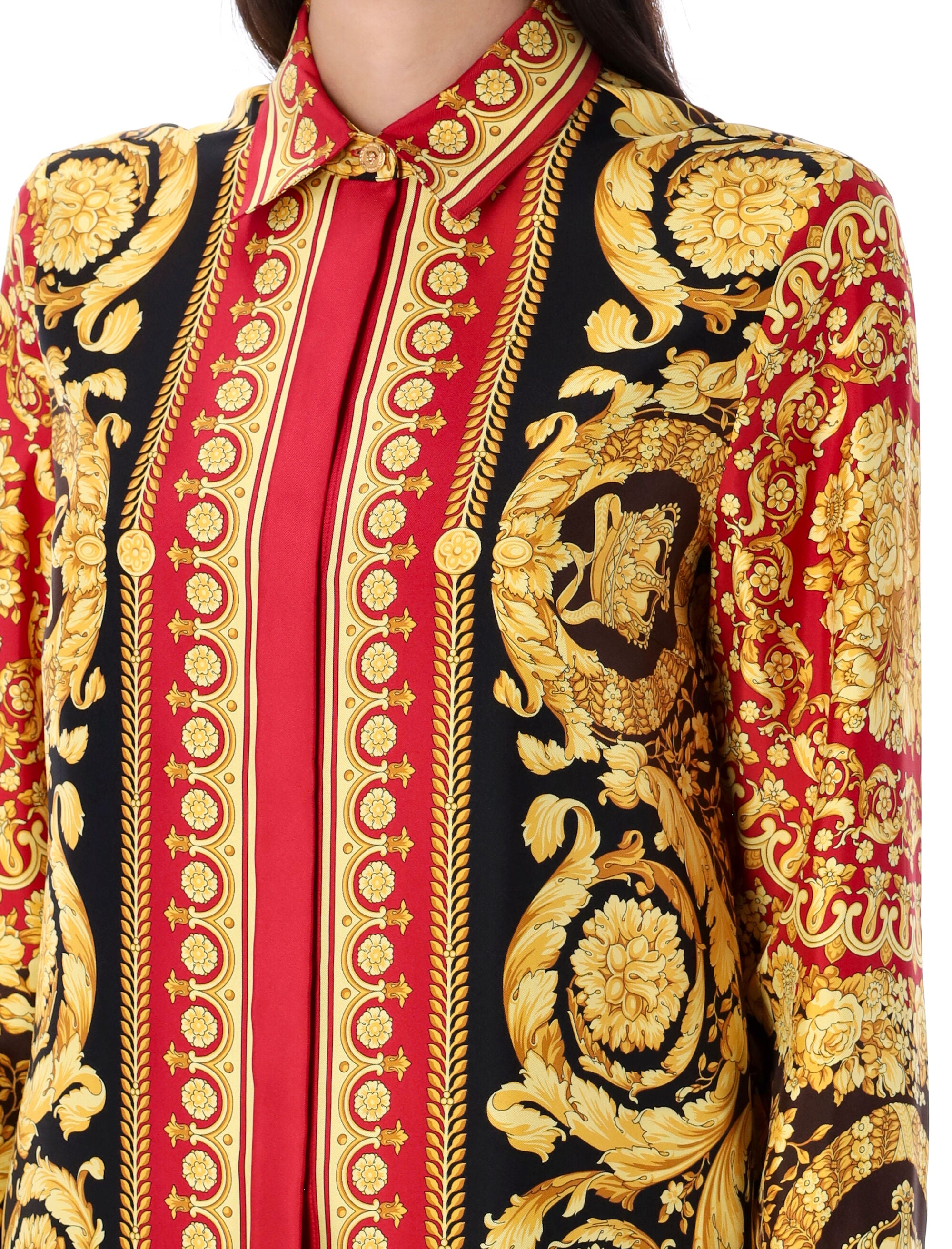 VERSACE Baroque Silk Shirt - Size 40