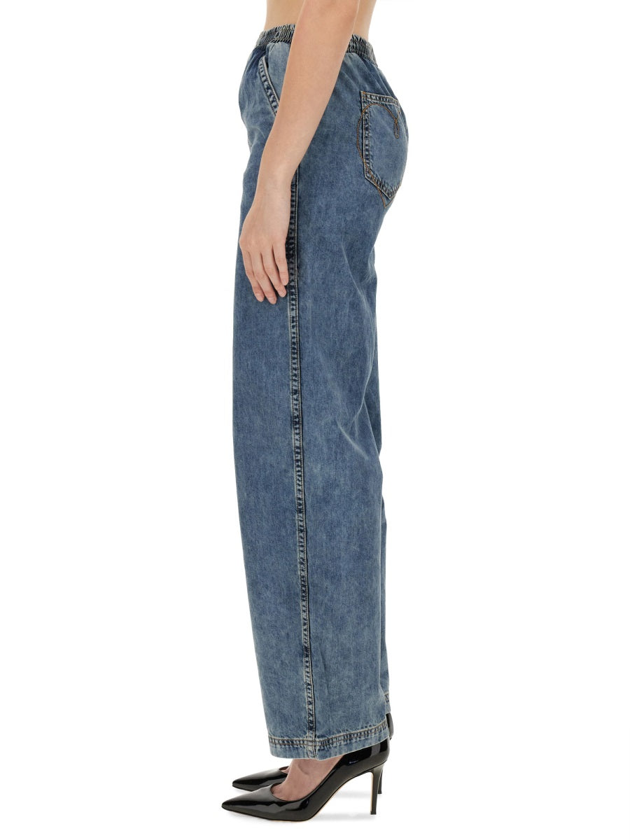 MOSCHINO JEANS Wide Leg Denim Jeans - Size 27