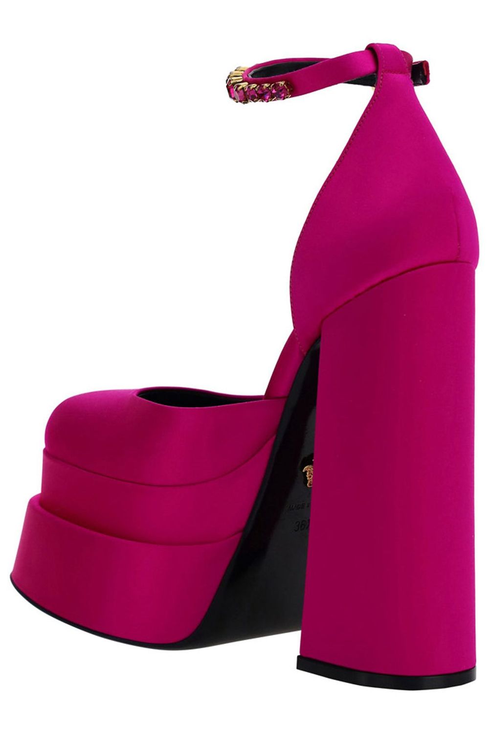 VERSACE Medusa Satin Aevitas Pumps - Women’s Elegant Footwear