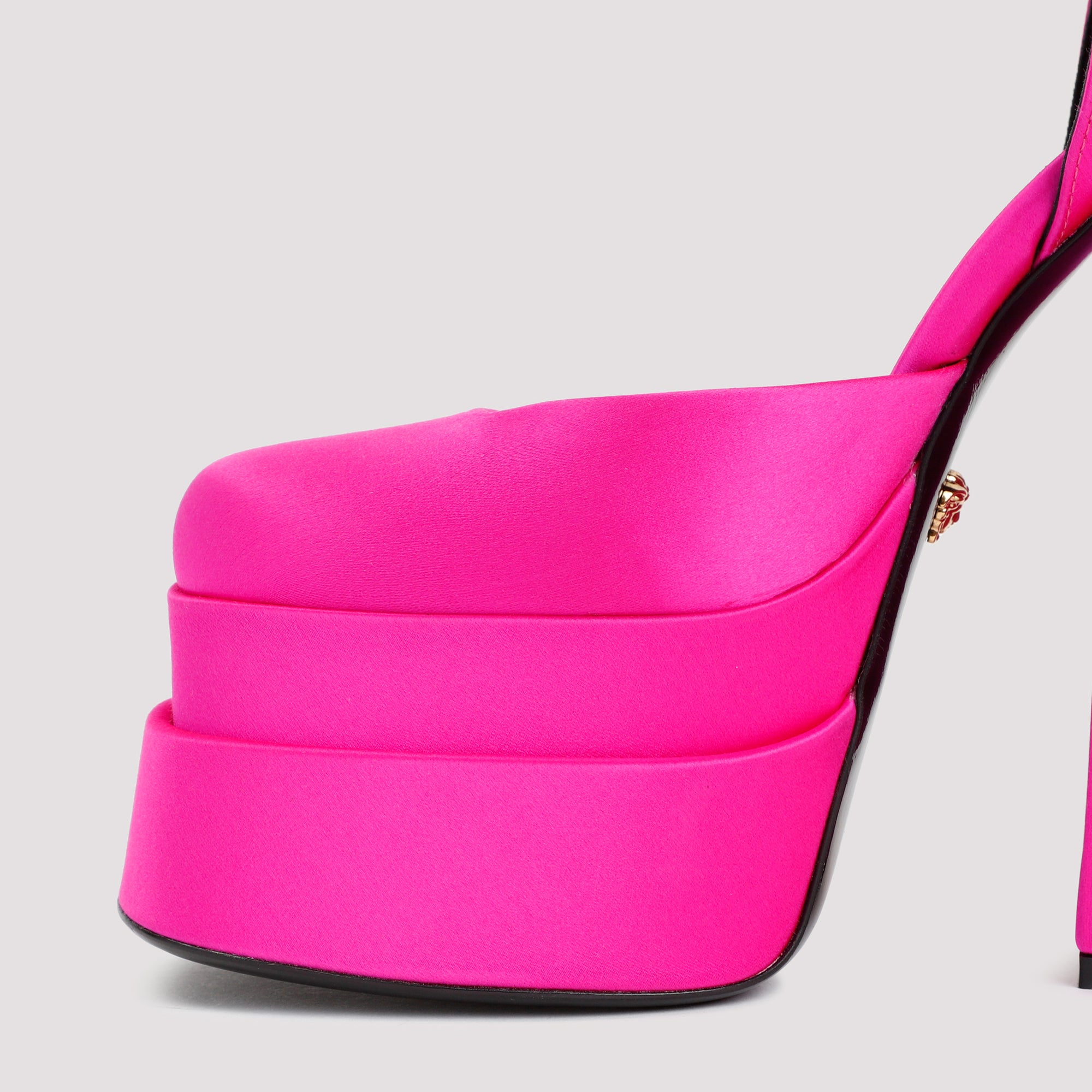 VERSACE Medusa Satin Aevitas Pumps - Women’s Elegant Footwear