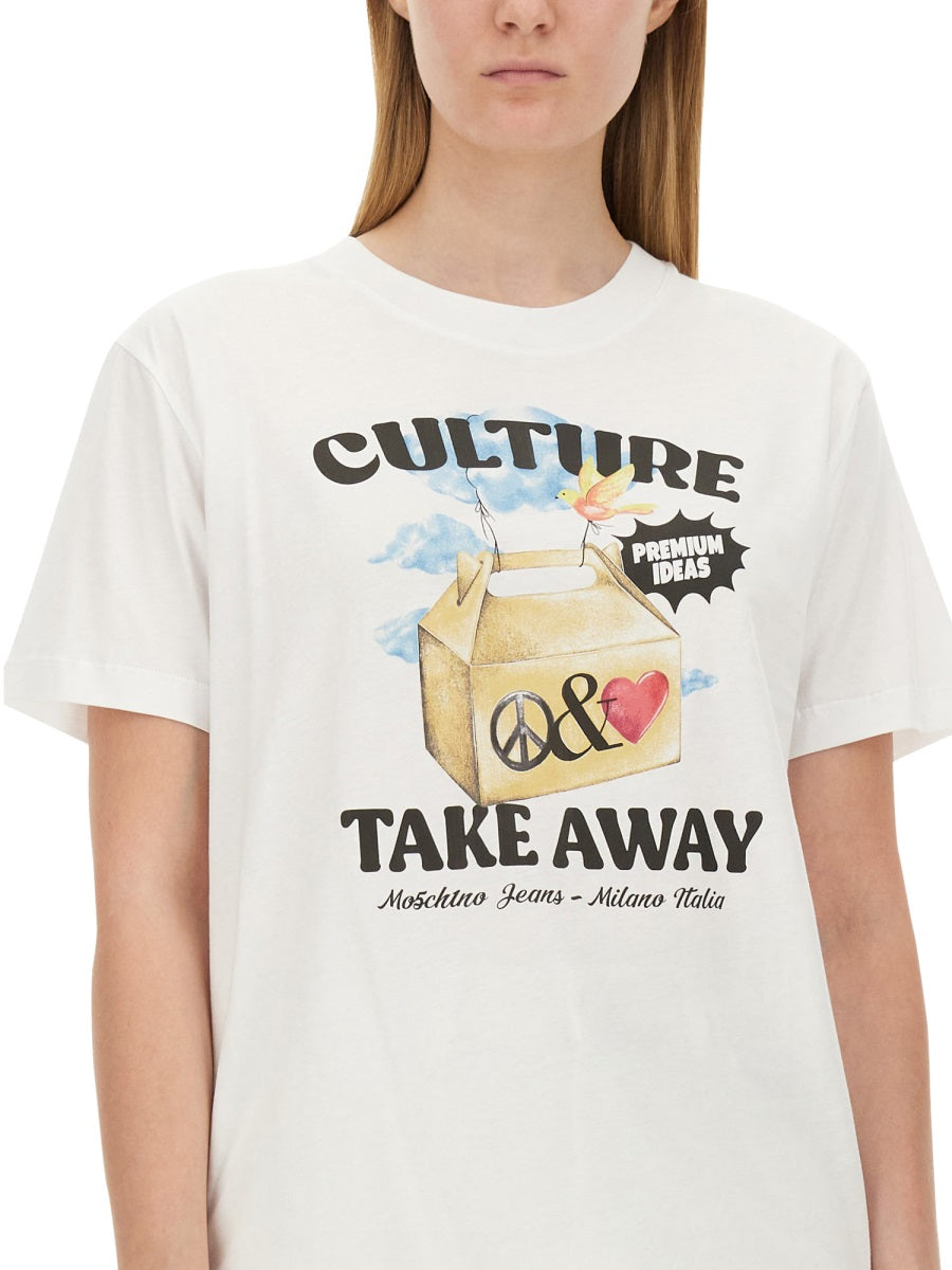 MOSCHINO JEANS Women's Cotton Print T-Shirt - Size S