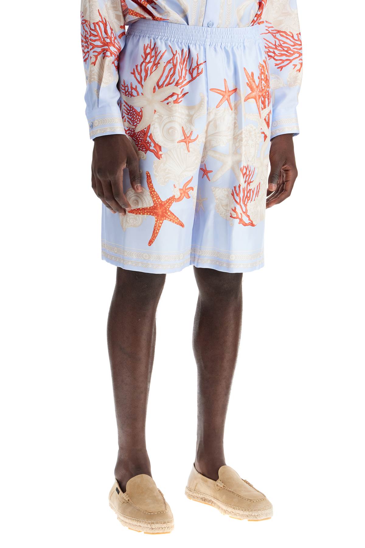 VERSACE Mini Holiday Print Shorts for Men - FW24 Collection