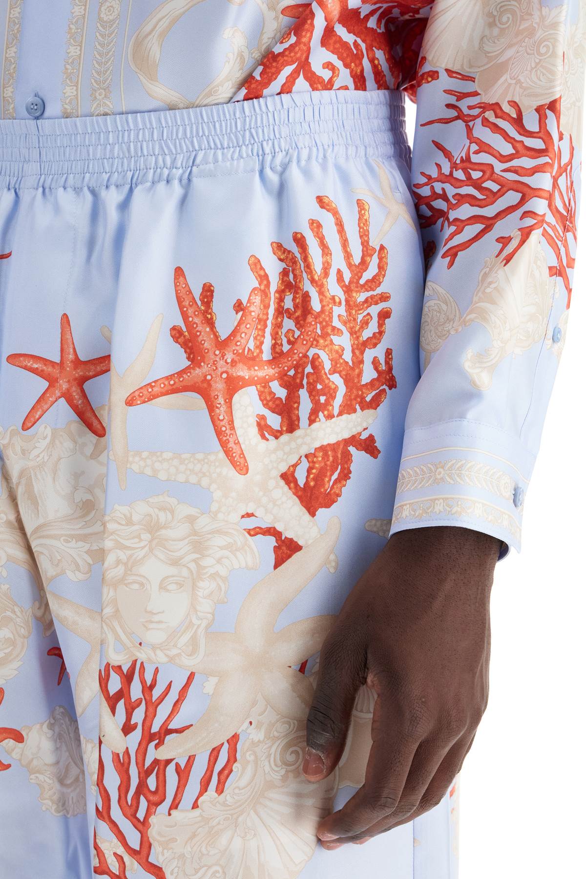 VERSACE Mini Holiday Print Shorts for Men - FW24 Collection