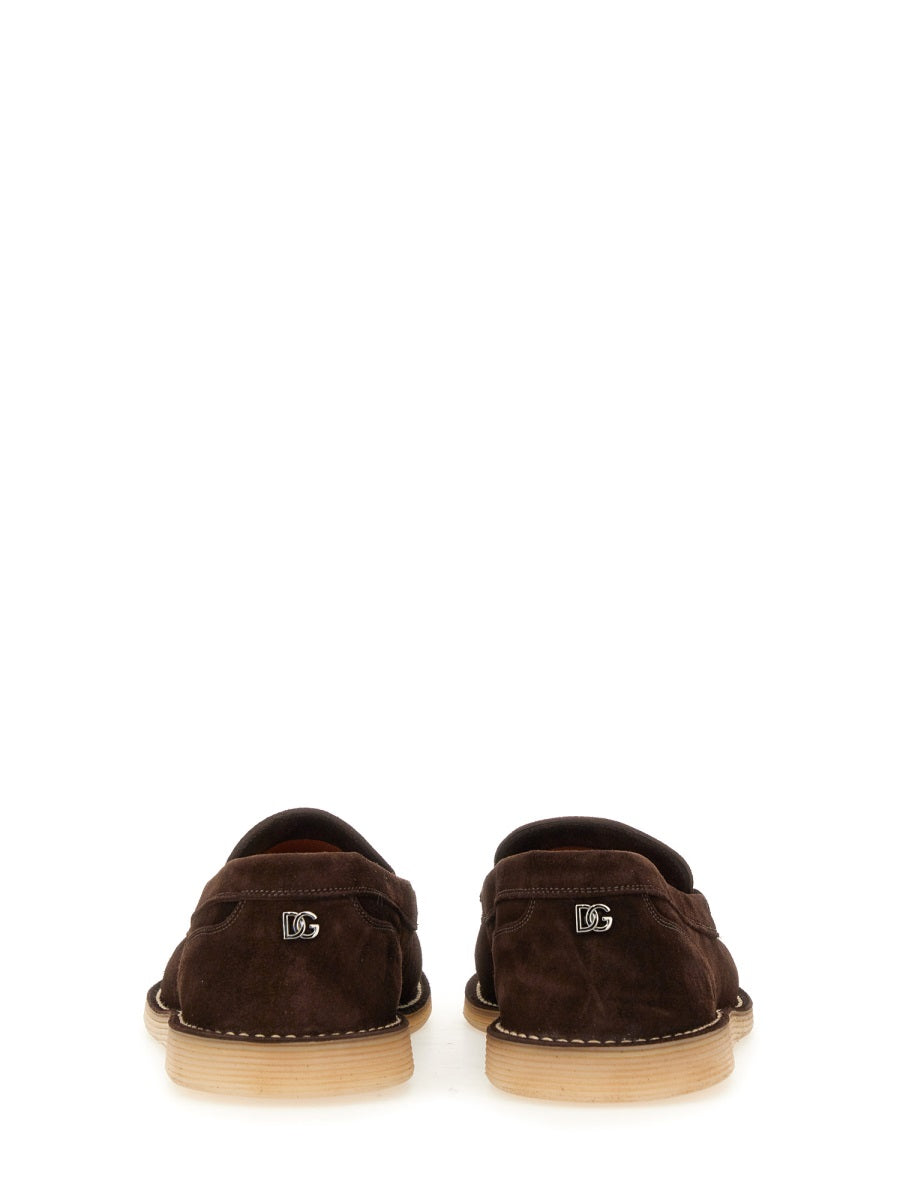 DOLCE & GABBANA Suede Loafer for Men - FW24 Collection