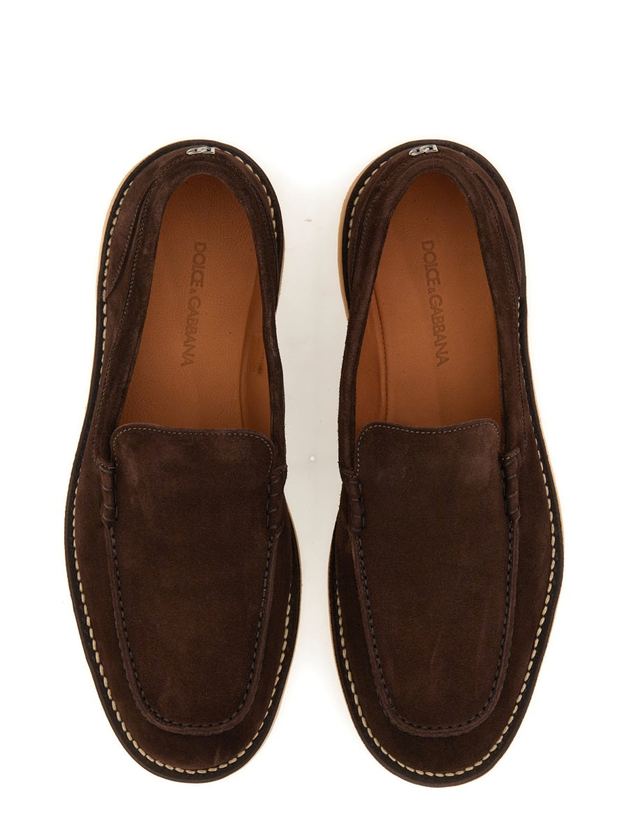 DOLCE & GABBANA Suede Loafer for Men - FW24 Collection