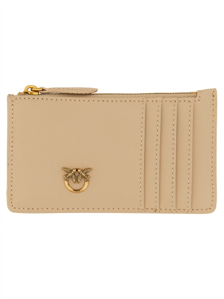 PINKO Mini Leather Card Holder