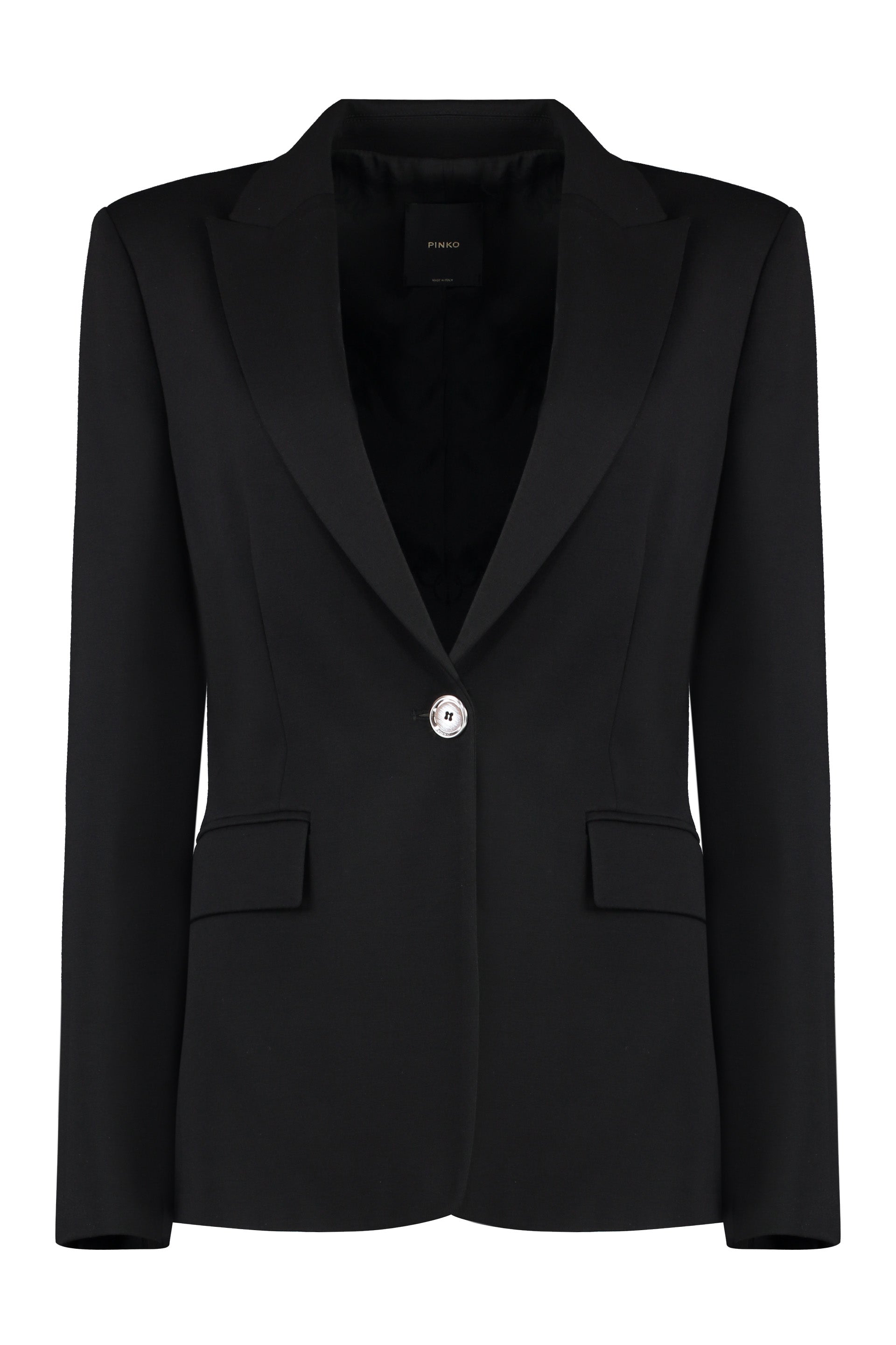 PINKO Single-Breasted Viscose Blazer