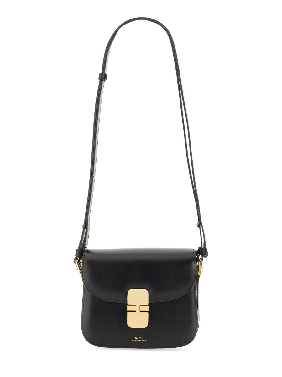 A.P.C. Mini Leather Shoulder Bag - 13 cm x 17.5 cm x 7 cm