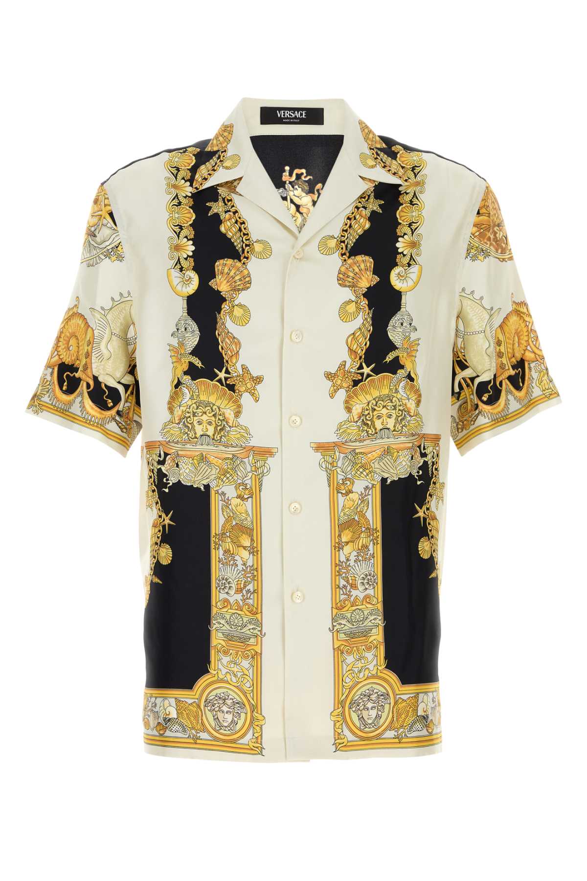VERSACE Men's Printed Twill Shirt - Informal Fit