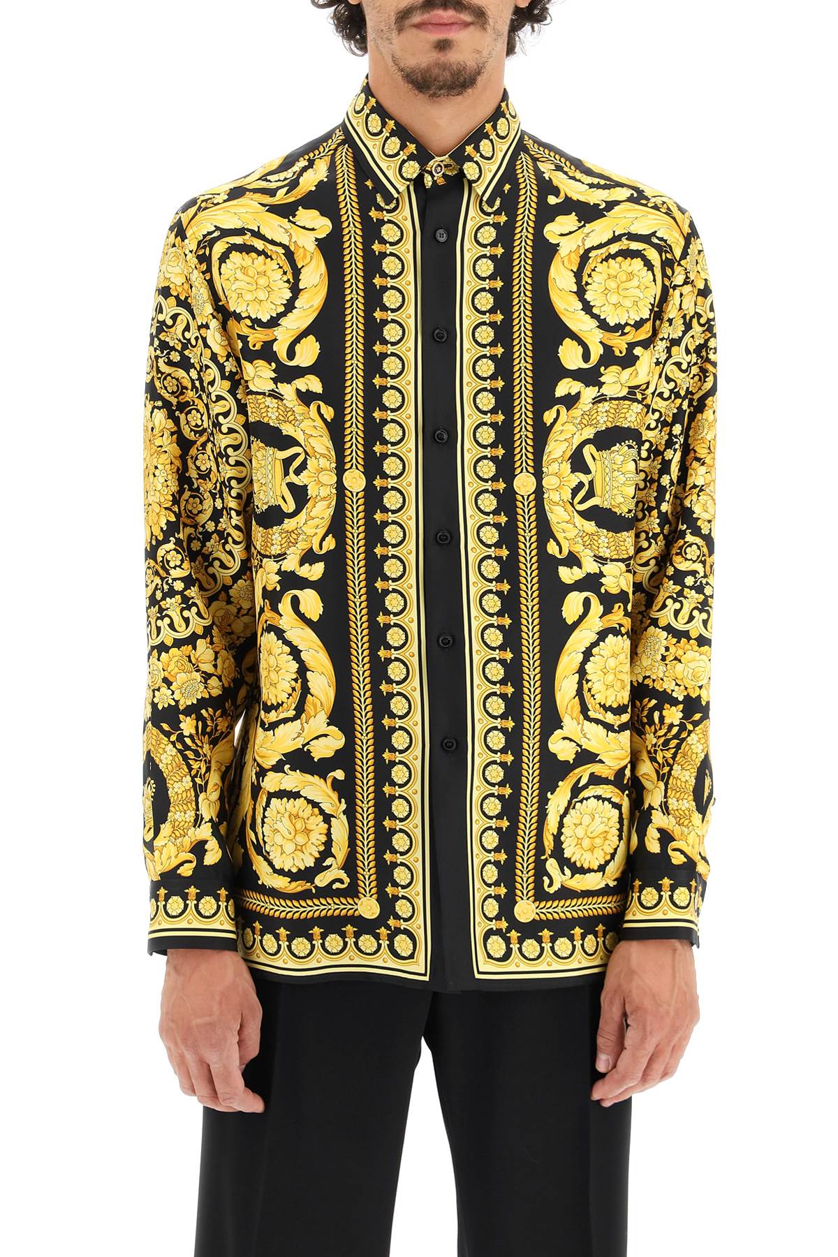 VERSACE Printed Silk Shirt for Men - SS25 Collection