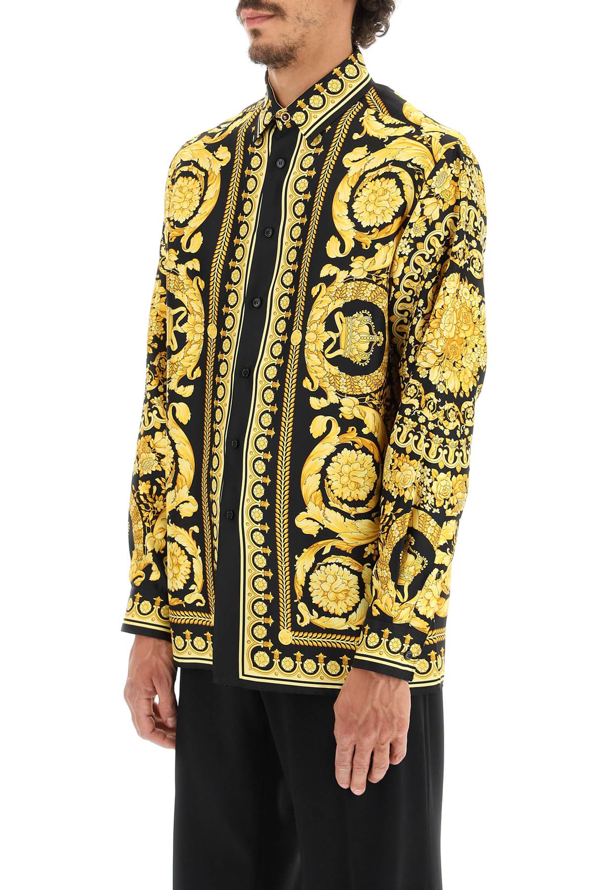 VERSACE Printed Silk Shirt for Men - SS25 Collection