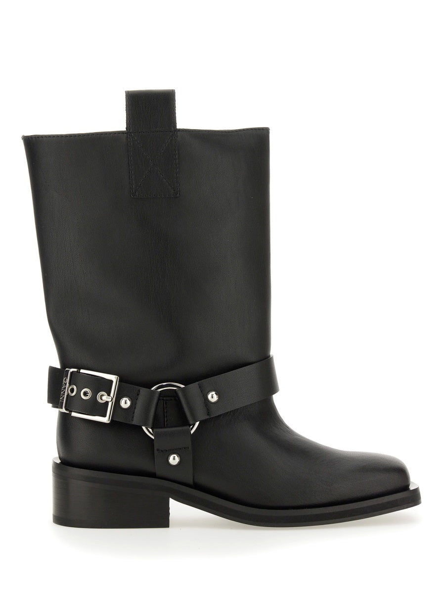 GANNI Biker Boots with 4cm Heels