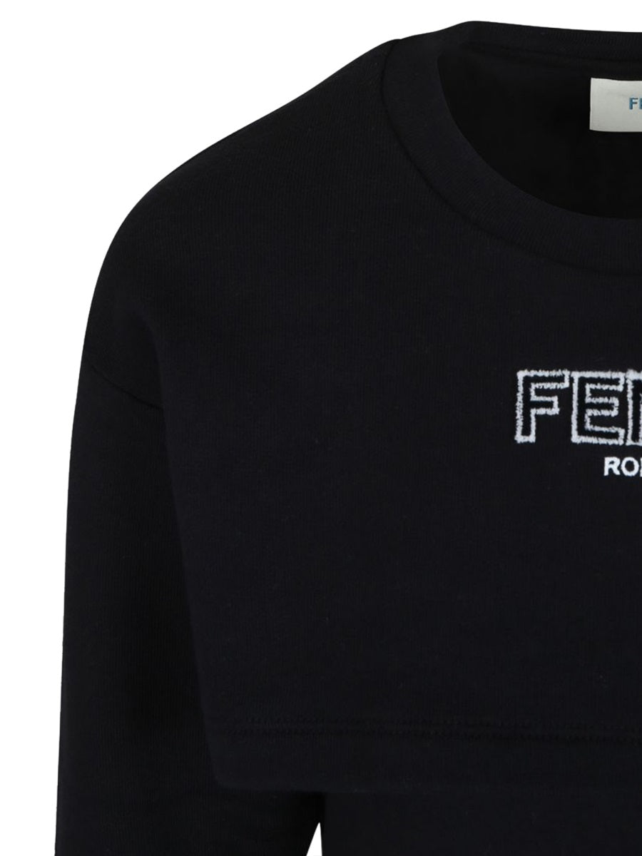 FENDI Chic Mini Sweatshirt Dress for Girls