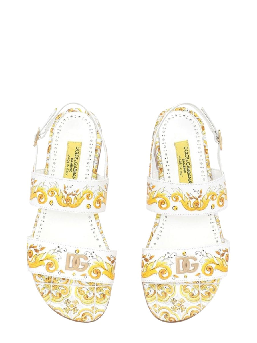 DOLCE & GABBANA Kid's Chic 100% Leather Mini Sandal