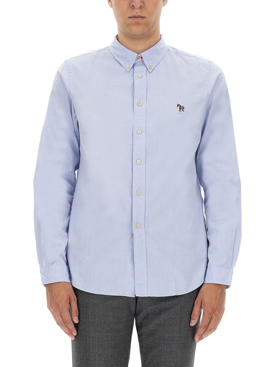 PS BY PAUL SMITH Regular Fit Shirt with Classic Collar and Zebra Logo