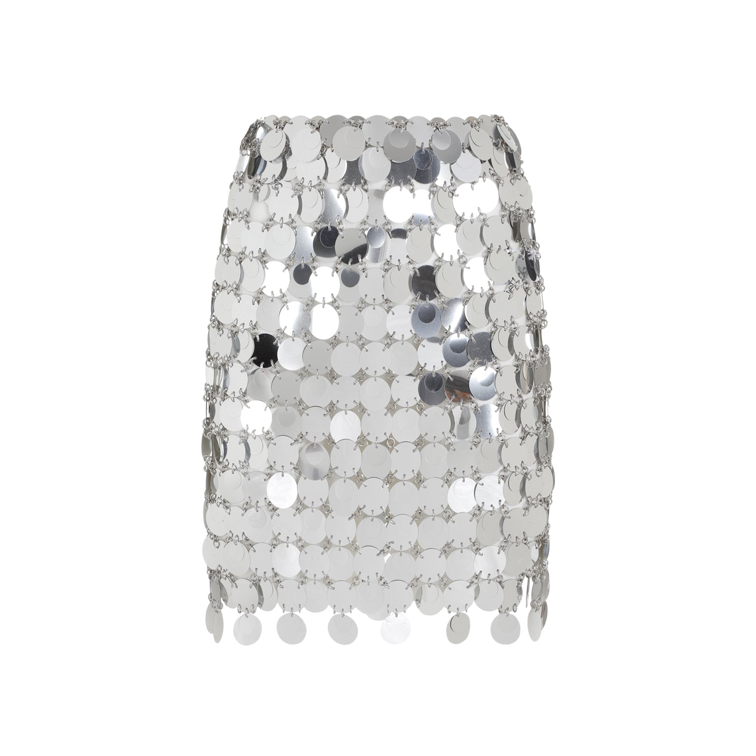 RABANNE Metallic Round Sequin Mini Skirt for Men