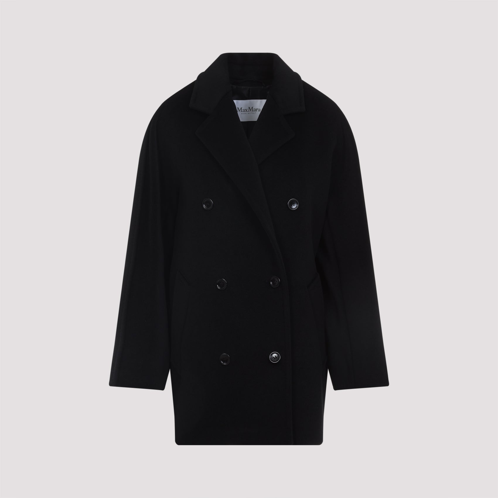 MAX MARA Double Breasted Wool Blend Peacoat for Men