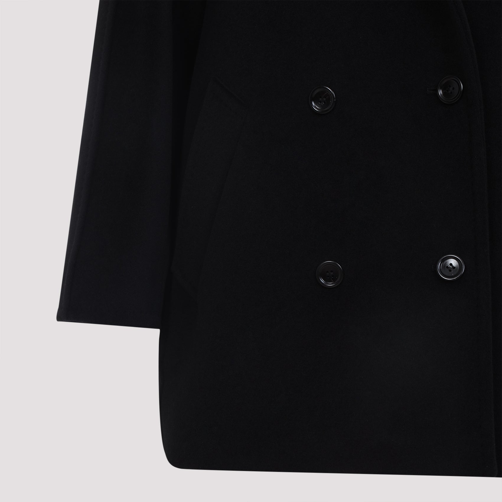 MAX MARA Double Breasted Wool Blend Peacoat for Men