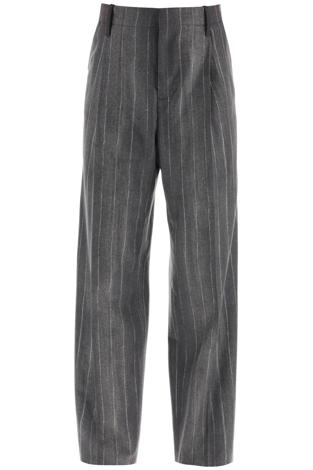 VERSACE Men's Stripped Wool Trousers