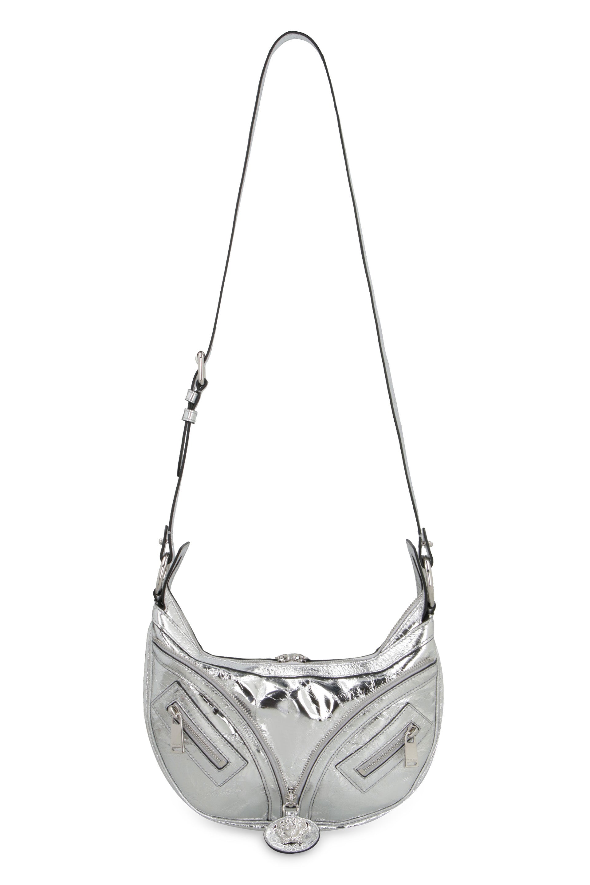 VERSACE Mini Metallic Leather Shoulder Handbag