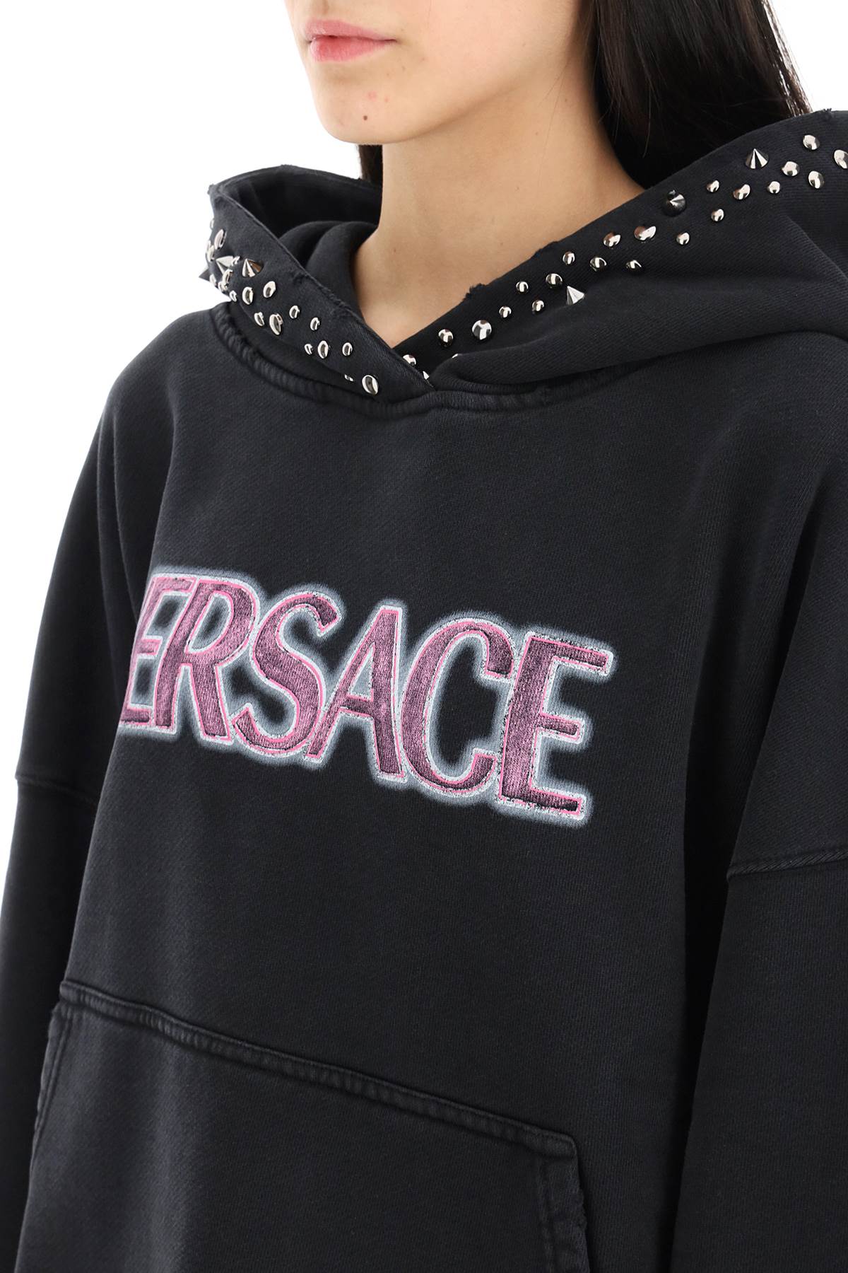 VERSACE Oversized Cotton Sweatshirt for Women - SS23