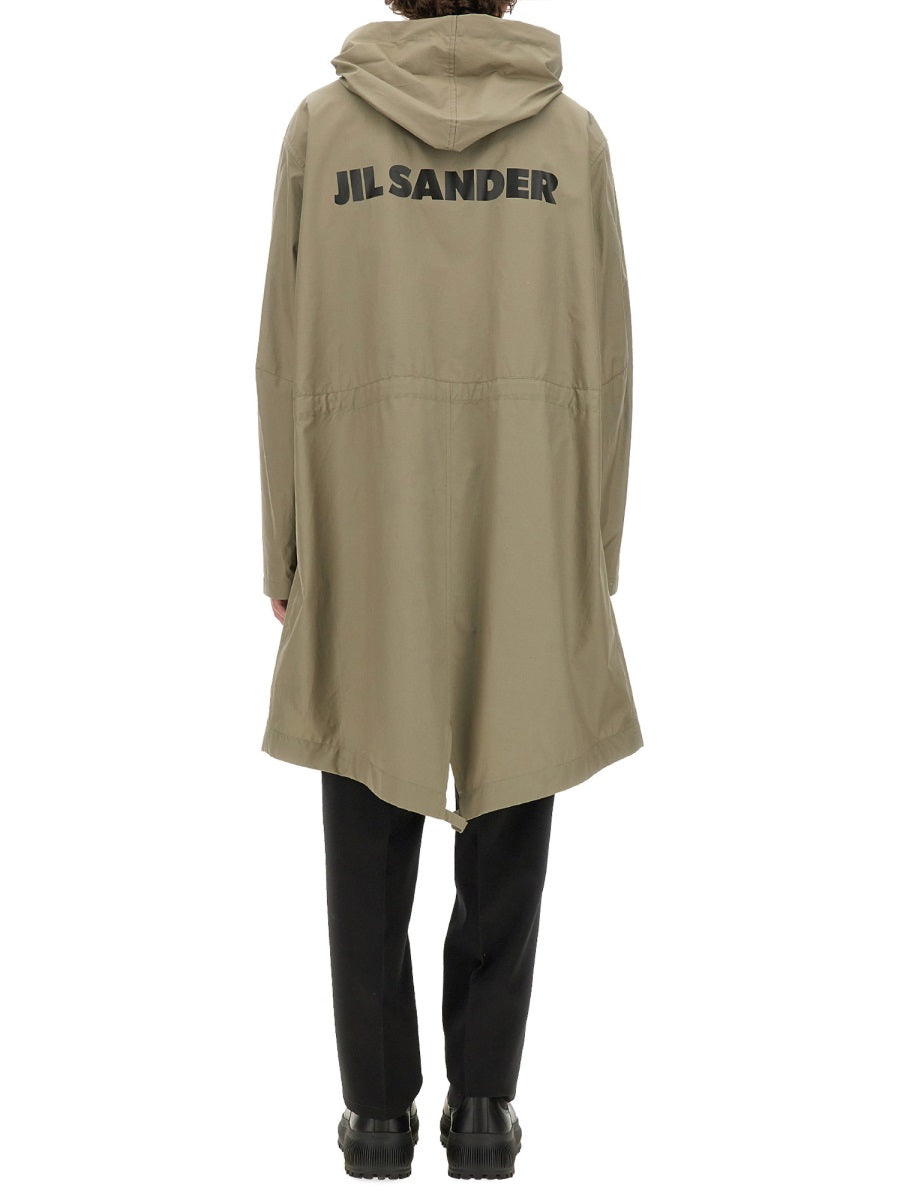 JIL SANDER Parka Jacket with Logo - Size 48 IT