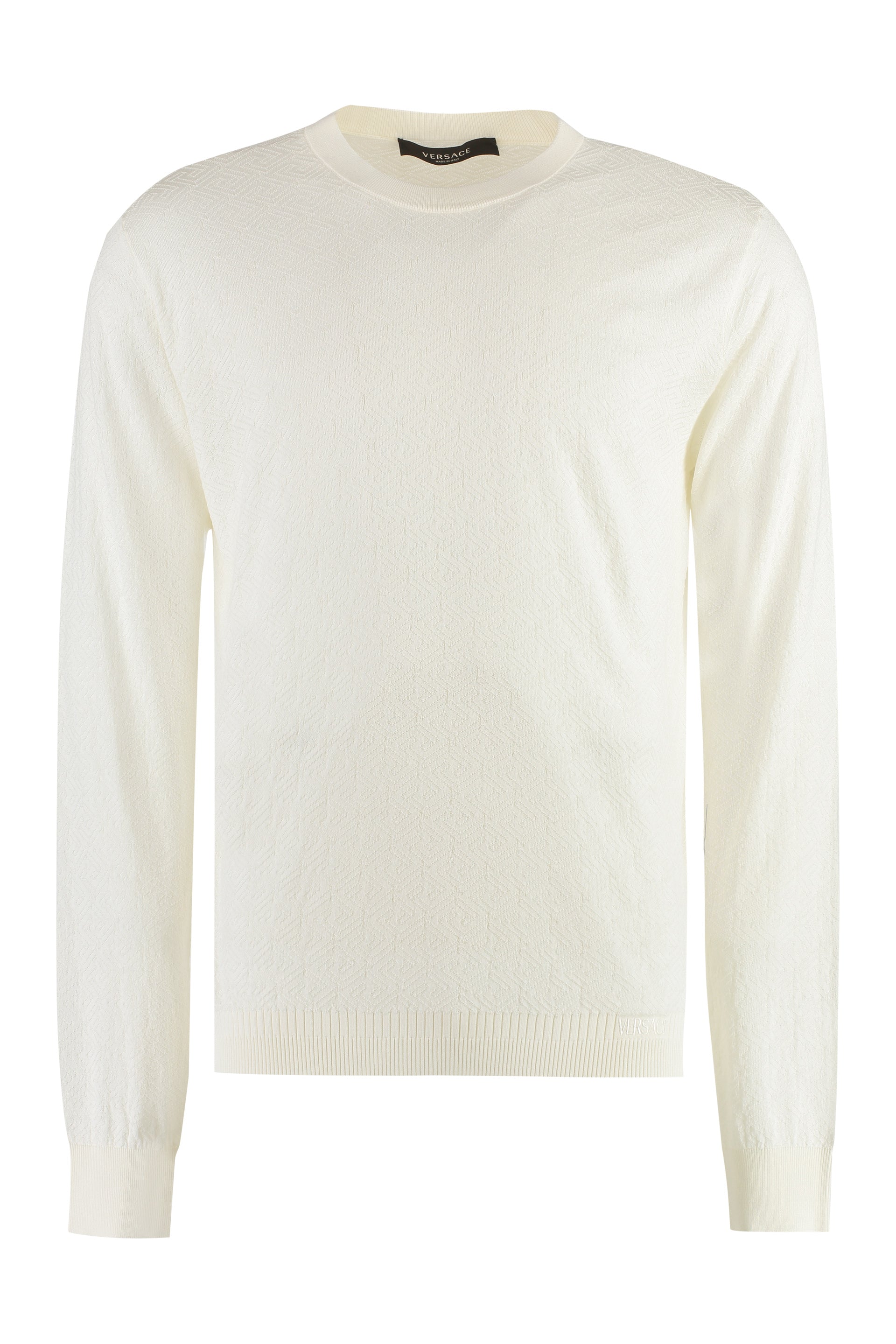 VERSACE Long Sleeve Cotton Blend T-Shirt