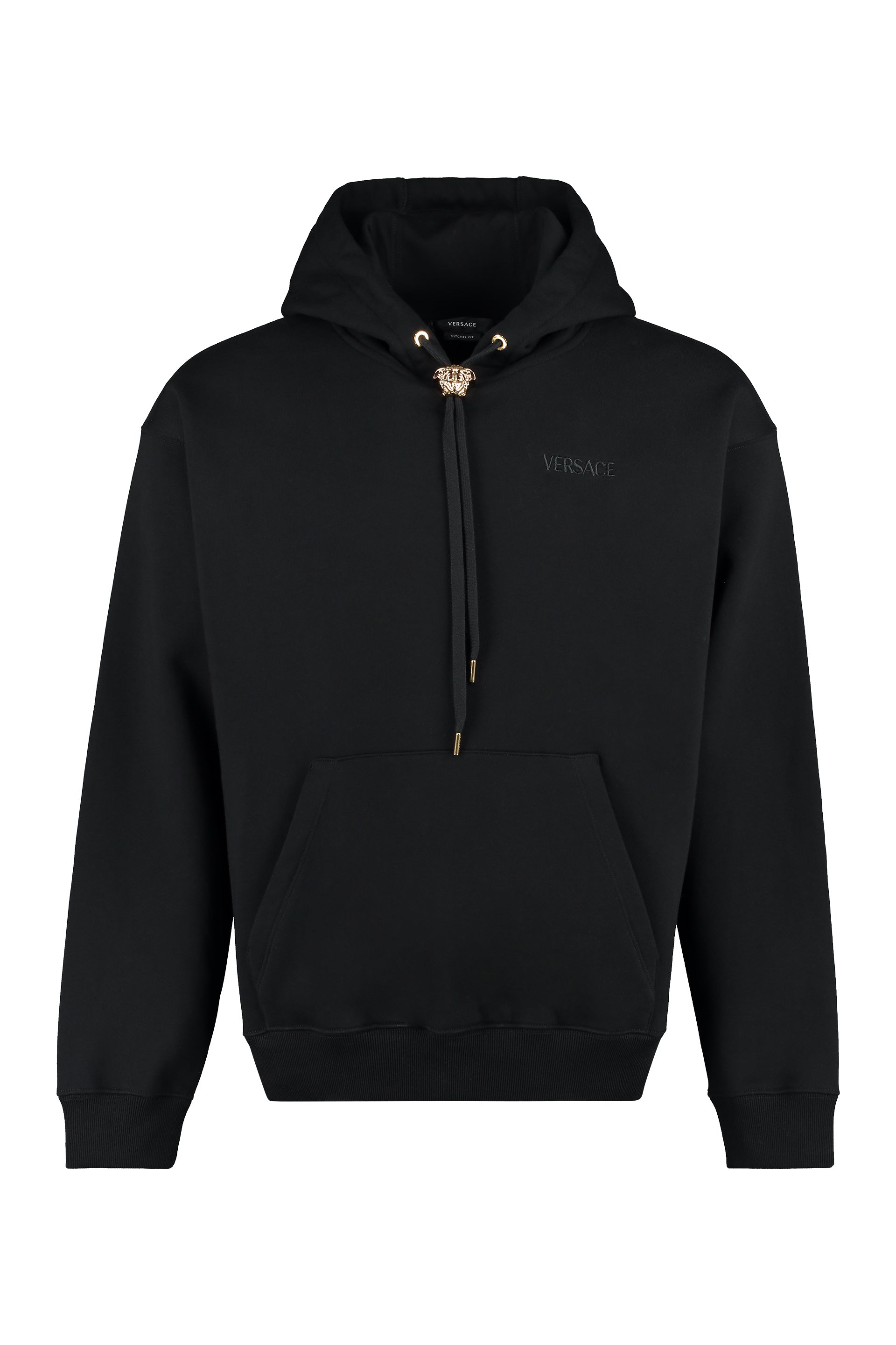 VERSACE Cotton Hoodie with Ribbed Cuffs - Mitchel Fit