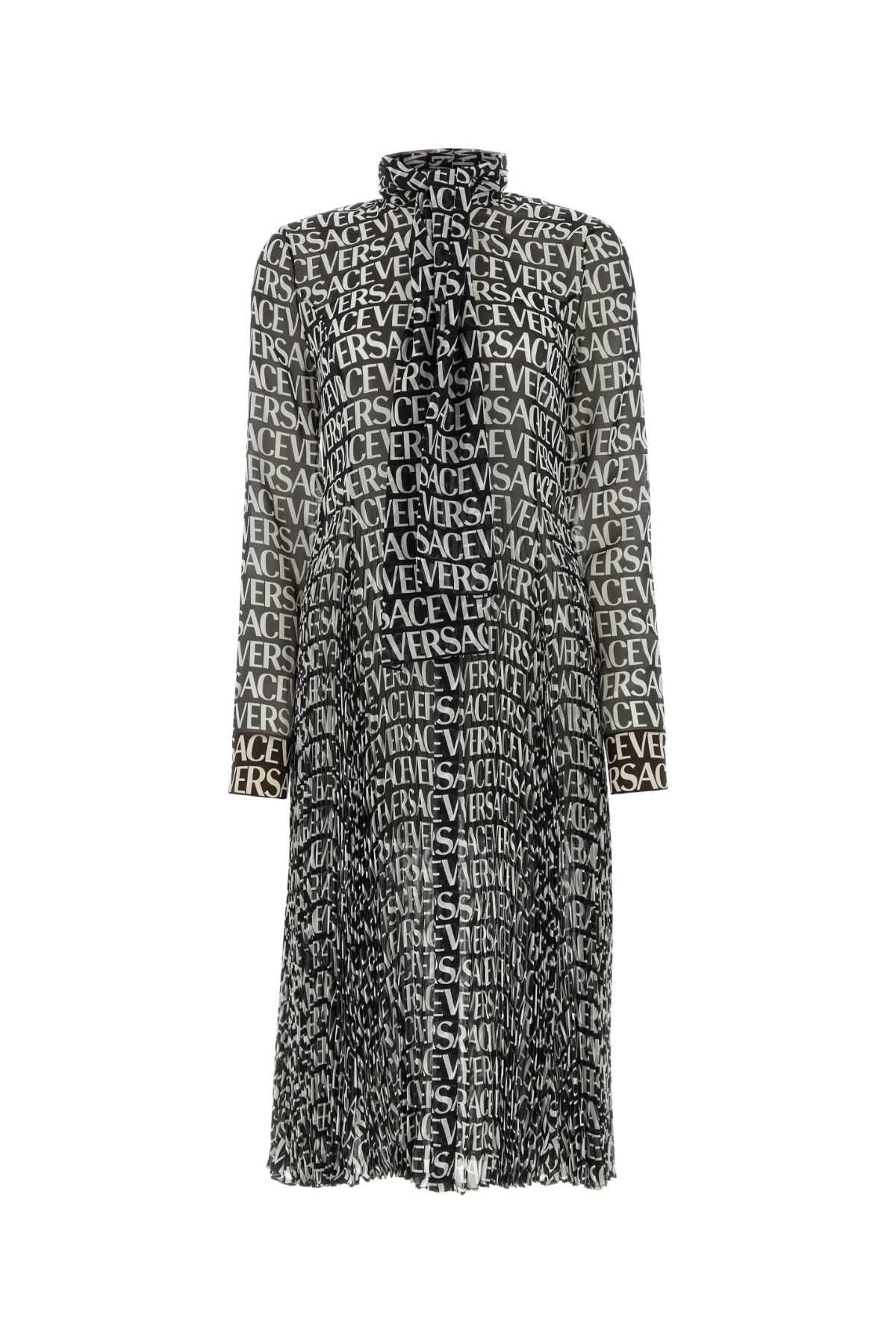 VERSACE Printed Crepe Shirt Dress for Women - SS23